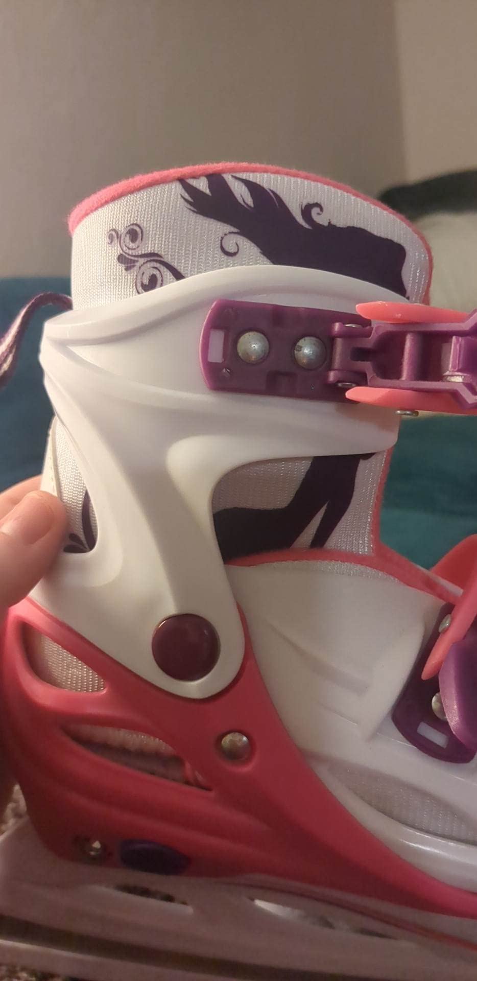 Xino Sports Adjustable Ice Skates - for Girls and Boys, Two Awesome Colors - Blue and Pink, Soft Padding and Reinforced Ankle Support, Fun to Skate!… customer photo 1