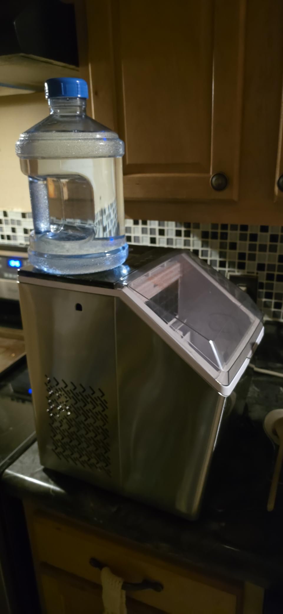 Silonn Ice Makers Countertop, 44lbs Per Day, 2 Ways to Add Water, Auto Self-Cleaning, Stainless Steel Ice Machine for Home Office Bar Party customer photo 2