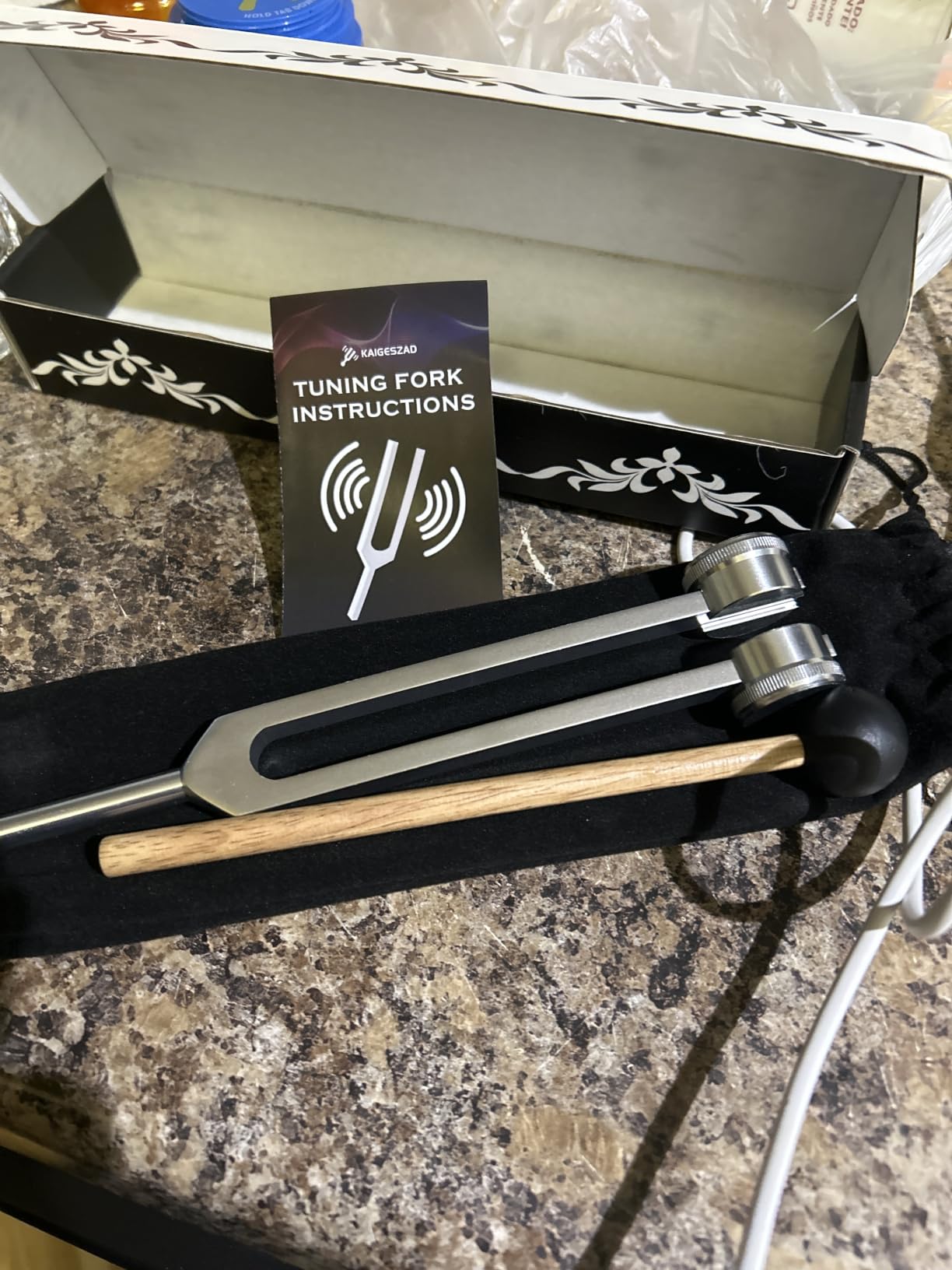 128 Hz Tuning Forks for Healing Weighted Tuning Fork for Relieve Stress and Tension Balance Chakra,Healing/Sound Therapy, Professional Tuning Fork 128 C Essential Yoga and Meditation Accessories customer photo 2