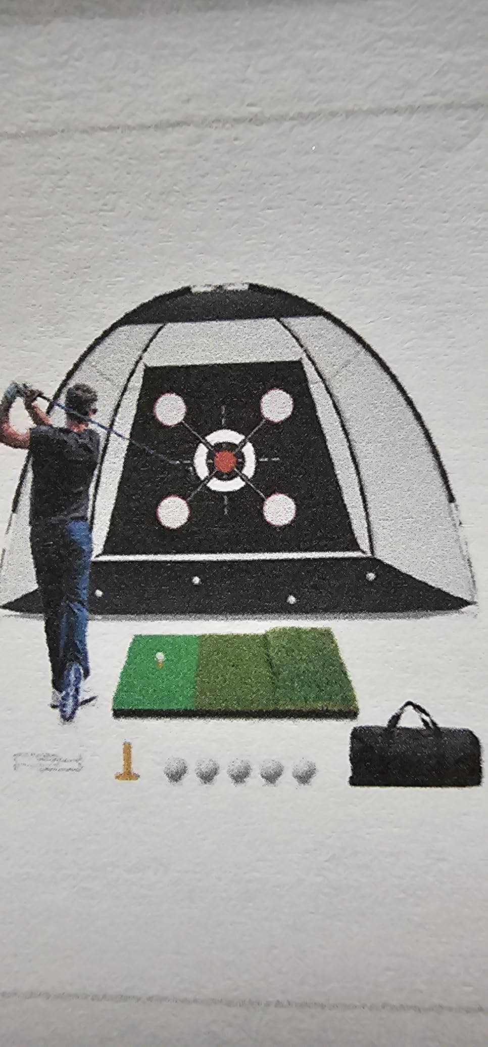 Golf Net with Practice Mat,Golf Hitting Aid Nets 10x7FT for Backyard Driving Chipping Training Swing with Target Mat Balls for Outdoor Indoor，Gifts for Men Dad Him and Golfer customer photo 1