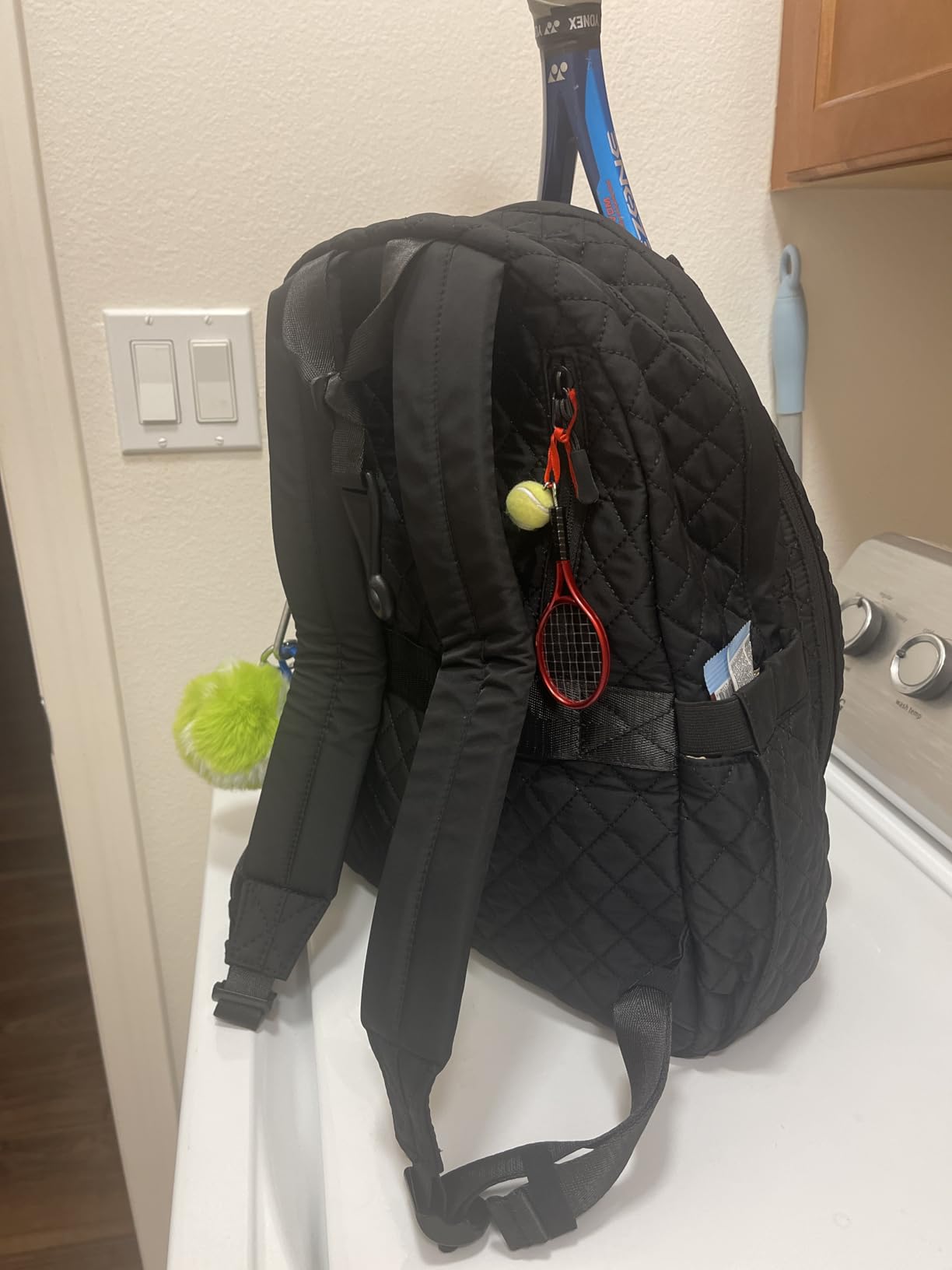 Sucipi Tennis Bags for Women, Quilted Pickleball Tennis Racket Bag Backpack | Lightweight Tennis Racquet Bag for Women,Suitable for Pickleball Tennis Badminton,Gift,Multiple Pockets,Large Capacity customer photo 1