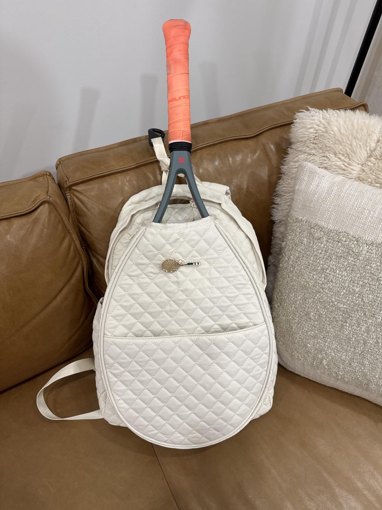 Sucipi Tennis Bags for Women, Quilted Pickleball Tennis Racket Bag Backpack | Lightweight Tennis Racquet Bag for Women,Suitable for Pickleball Tennis Badminton,Gift,Multiple Pockets,Large Capacity customer photo 2