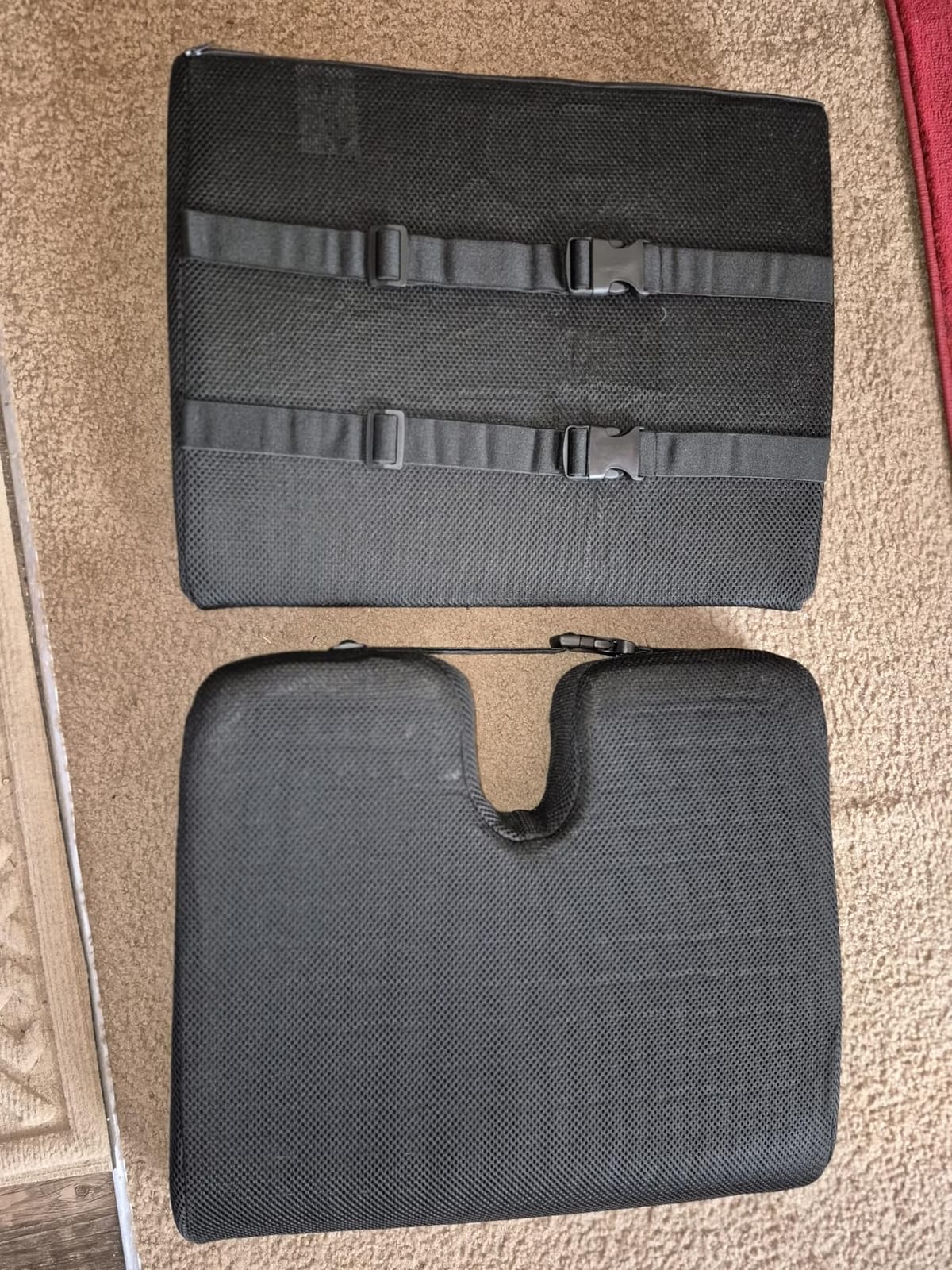 Wheelchair Cushions, 18''x16''x 3'' Gel Wheelchair Seat Cushion with Lumbar Pillow, (2-Piece Set) for Relieve Sciatica, Back, Coccyx, Pressure Sore, Pressure Relief, with Anti-Slip Cover, Strap customer photo 2