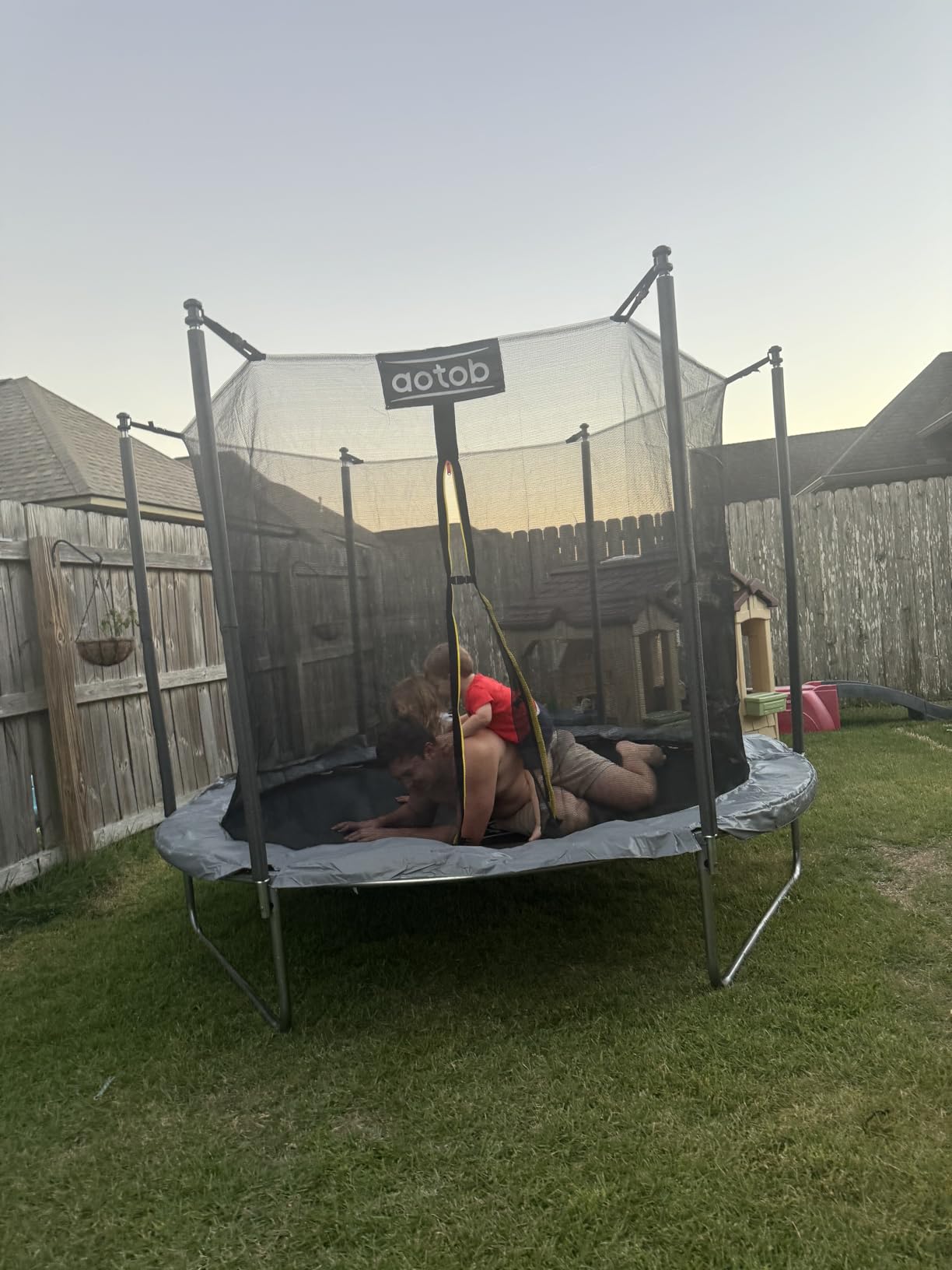 AOTOB 12 FT/14 FT Rectangle Trampoline with Net customer photo 2