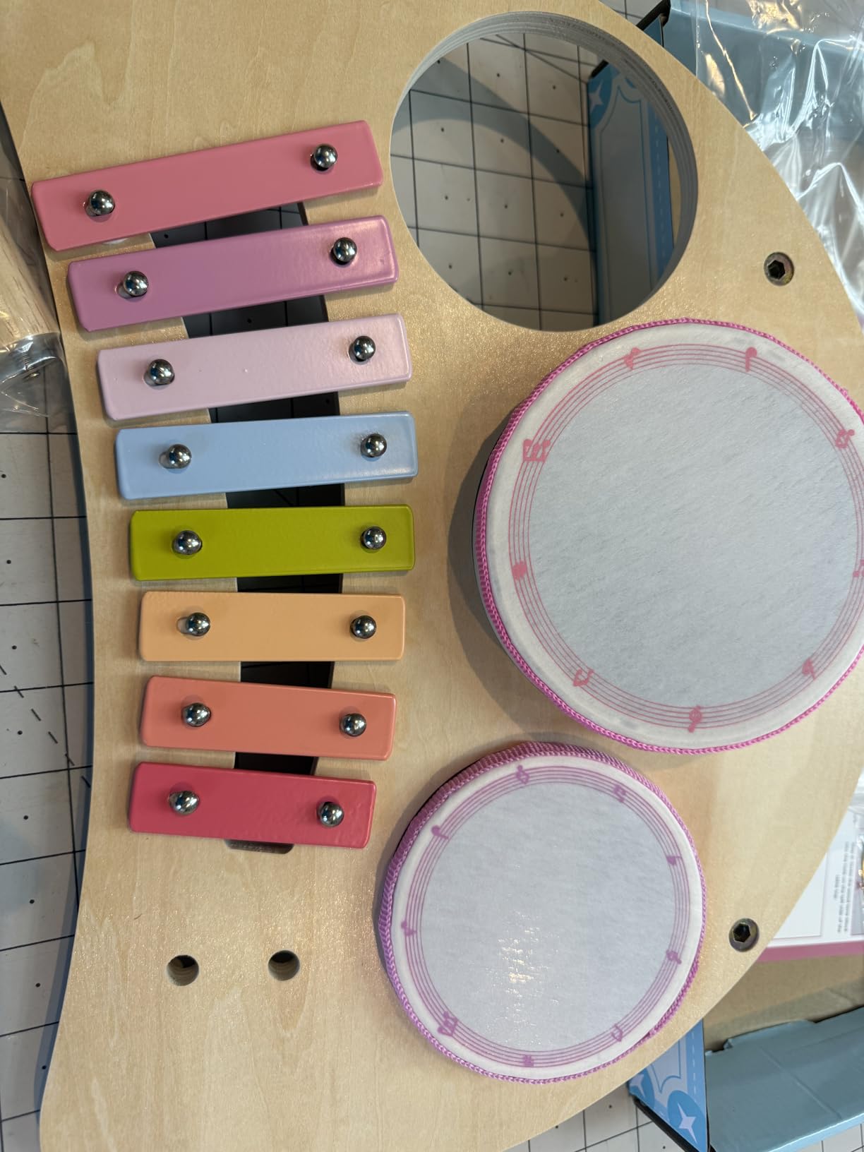 Kids Drum Set, Montessori Toys Wooden Musical Instruments for Baby Toddlers customer photo 2