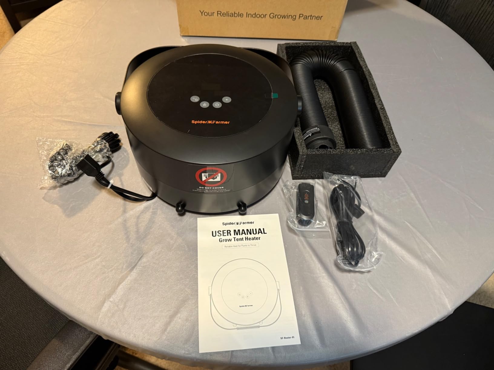 Spider Farmer Heater,530W 10-Level PTC Heating for Grow Tent,Plant Room | Portable Heater with Extension Hose,Smart Temperature Control,24H Timer customer photo 1