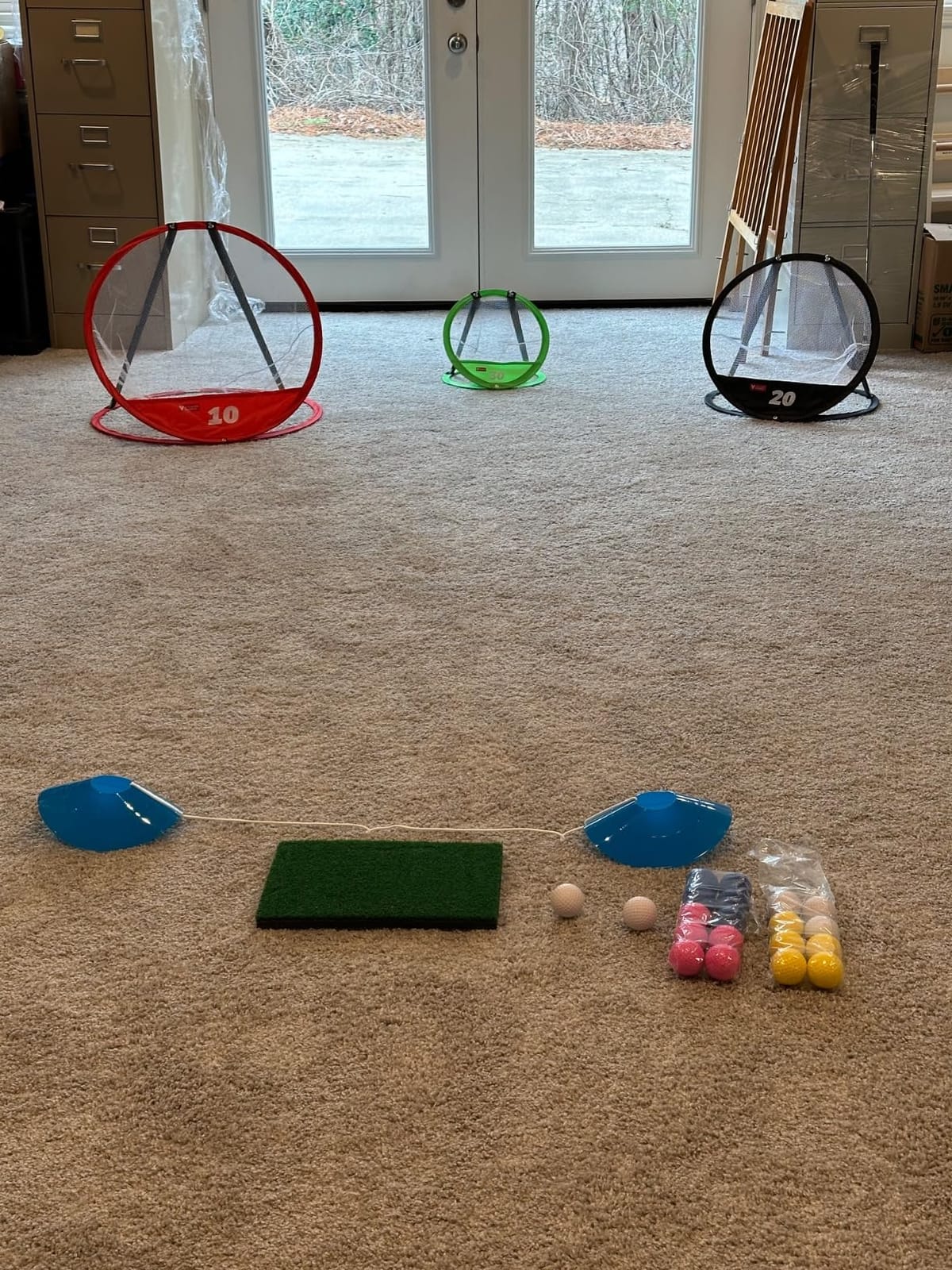 Vitality Sports Golf Chipping Net, 3PCS Pop-Up Golf Practice Net for Backyard, Indoor Outdoor Chipping Game with 3 Targets, 1 Hitting Mat, 20 Balls, Tee Box customer photo 1