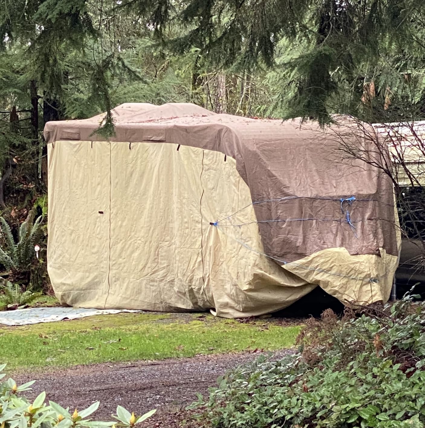 Umbrauto Class A RV Cover 34' ~ 37' – Upgraded Heavy-Duty 9-Layers Top Class A Motorhome Cover, Windproof & Breathable Toy Hauler Travel Trailer Covers Includes 3 Extra Straps & Gutter Covers customer photo 2