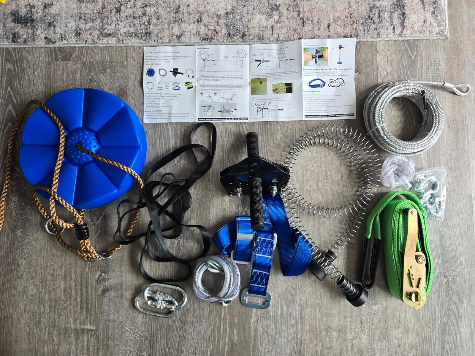 X XBEN Zip line Kit for Kids and Adults Outdoor: Up to 500Lbs - 100FT customer photo 2