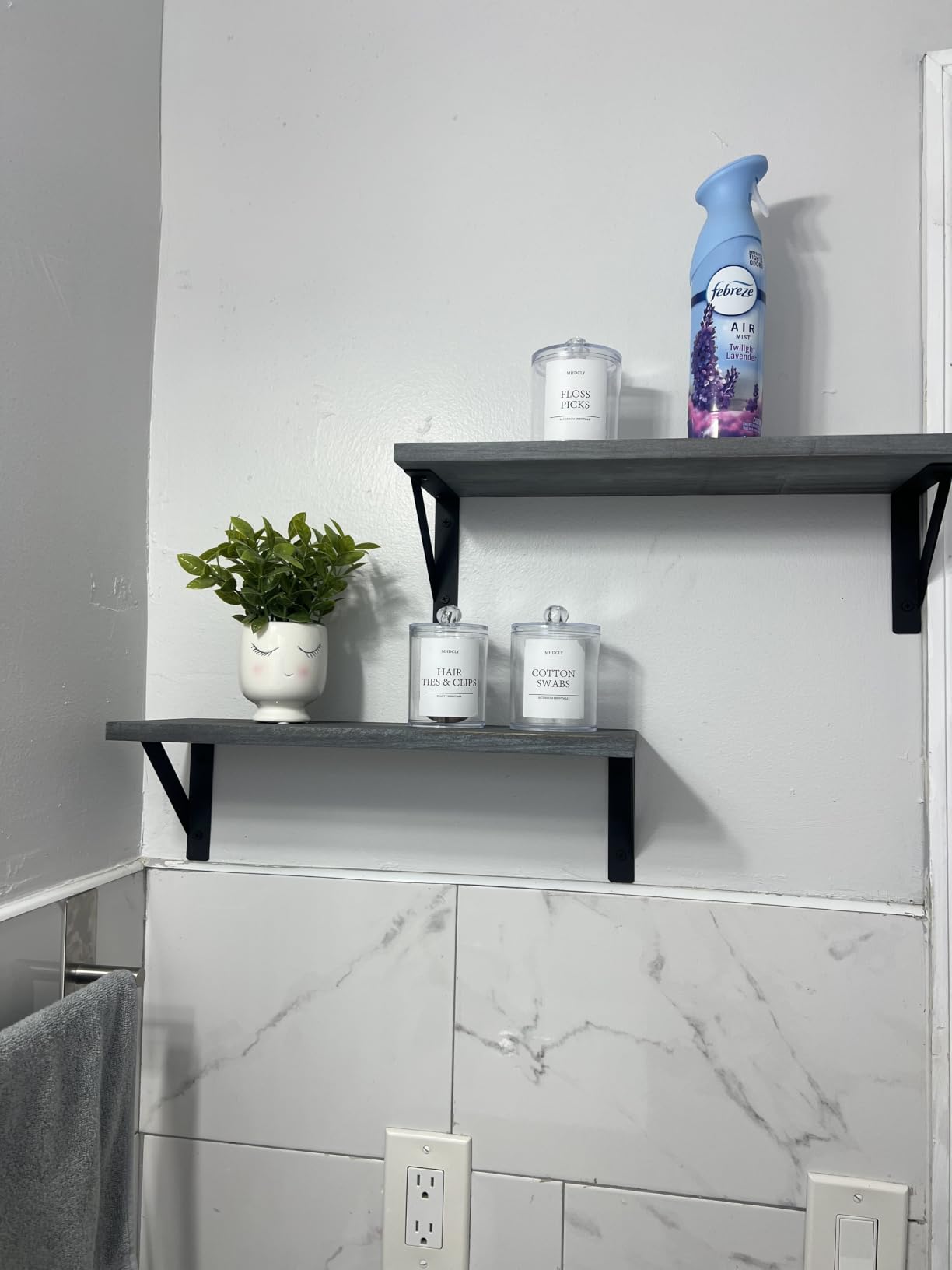 Forbena 12 Inch Deep Floating Shelves for Wall, Wide Black Wall Mounted Shelves for Bedroom Office Books Plants, Large Hanging Shelf for Living Room Bathroom Kitchen Closet Pantry Storage (3-Pack) customer photo 2