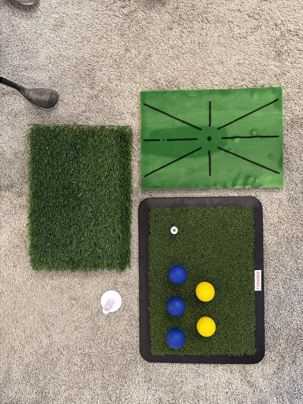 Golf Hitting Mats Training Equipment, Golf Practice Mat with Instant Swing Path Feedback, 3 Replaceable Golf Training Mats with No-Slip Heavy Duty Rubber Base customer photo 1
