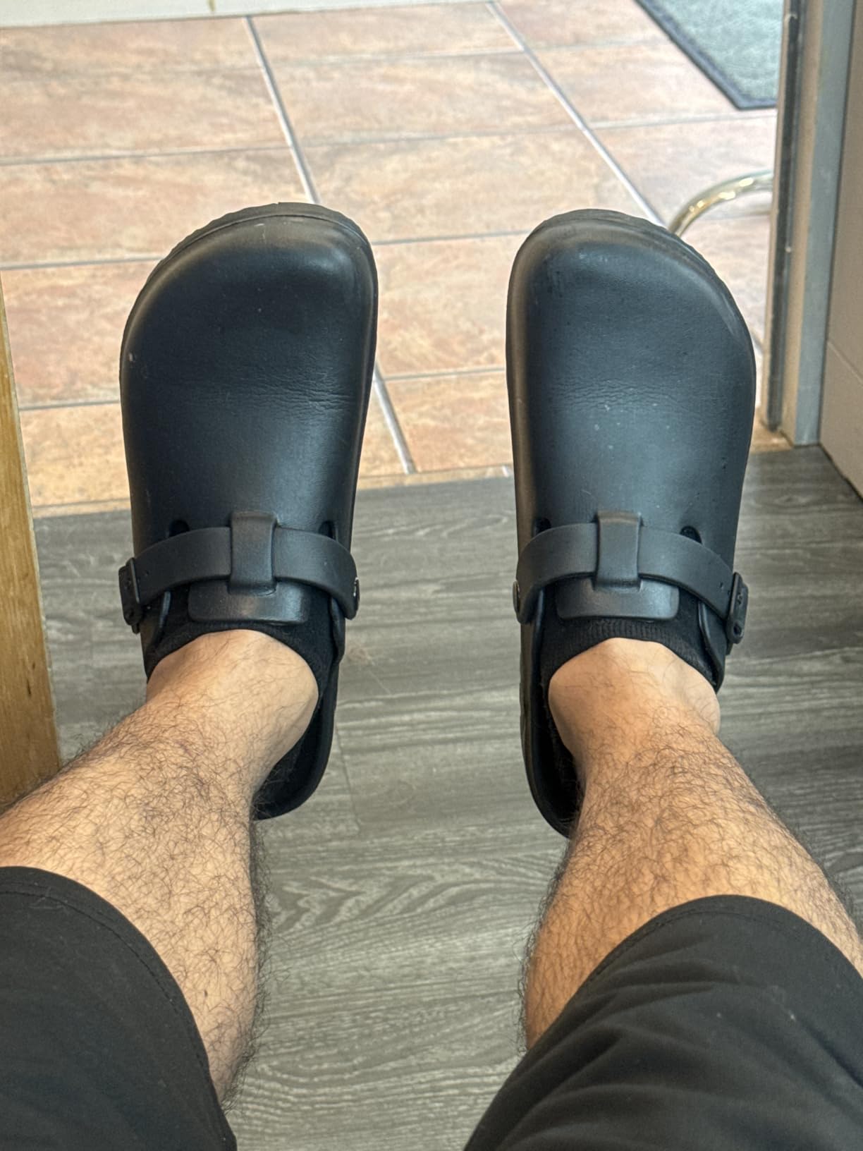 ZXT Arch Support Work Clogs Slip Resistant Shoes for Chef Nurse | Cushion Comfortable Closed Toe Orthopedic Slip On Slide Sandals customer photo 1