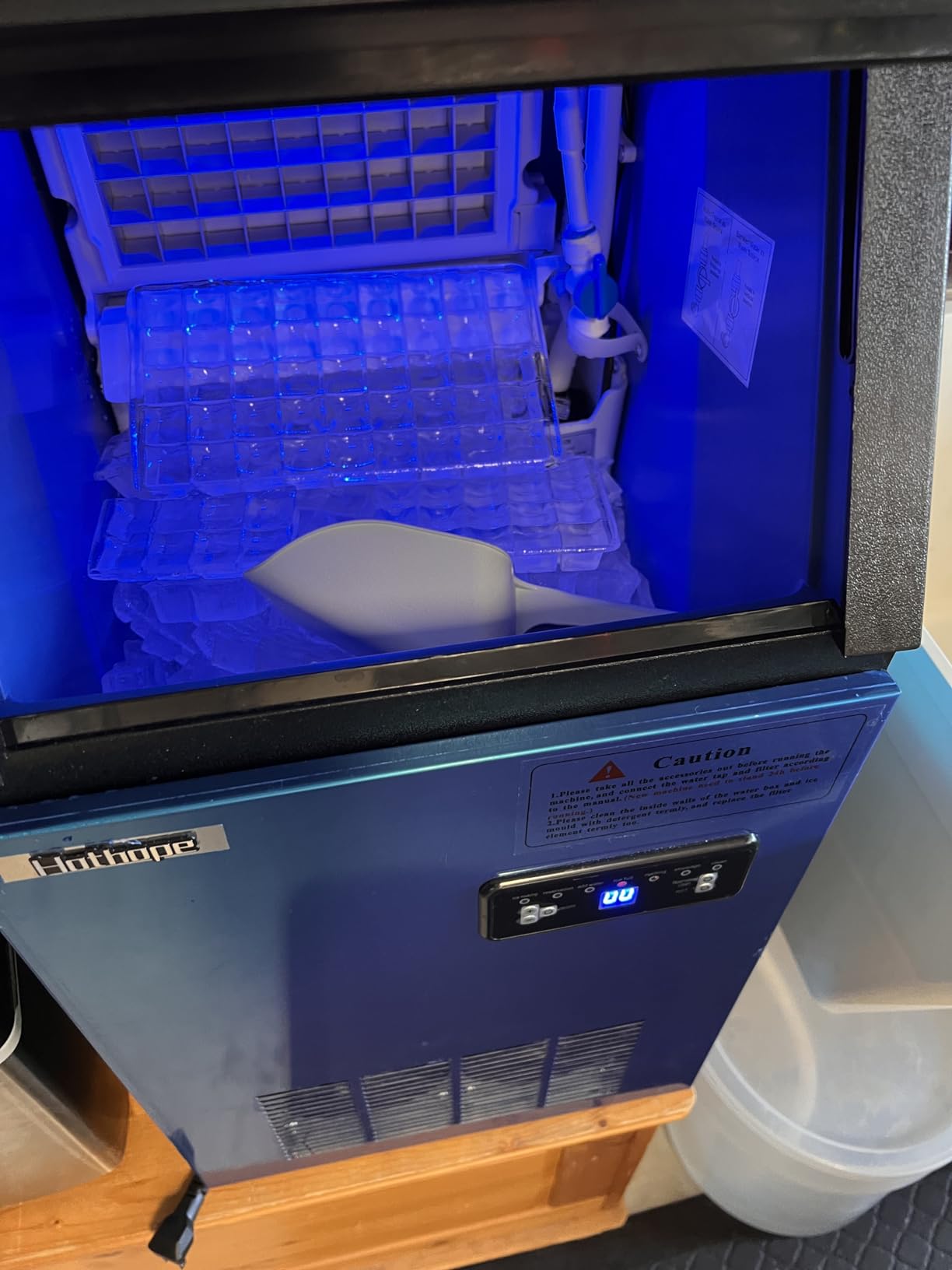 Commercial Ice Maker Machine 500Lbs/24H with 350Lbs Large Ice Storage Bin, Freestanding Ice Maker 156Pcs Clear Ice Cubes in 10Mins, Auto-Clean Stainless Steel Industrial Ice Machine for Restaurant customer photo 1