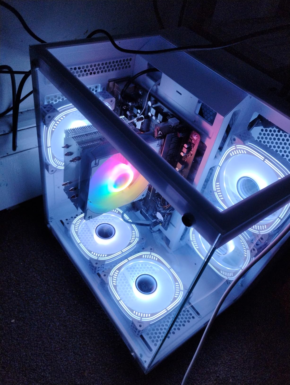 LXZ Gaming PC Desktop Computer, AMD Ryzen 5 5600GT, 16GB DDR4, 1TB NVME SSD, Prebuilt Tower PC with Integrated Graphics, WiFi, RGB Cooling Fans, for Home Office and Student, White Tempered Glass Case | 16GB DDR4, 1TB NVME SSD, Integrated Graphics, WiFi6, 7 ARGB Fans, for Home Office Student customer photo 1
