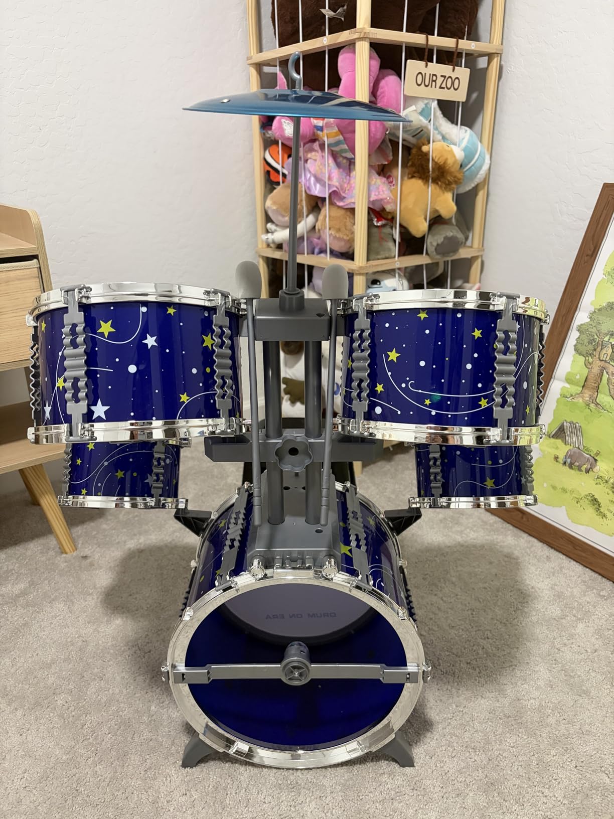 LinseyFun Upgraded Kids Drum Set for Toddlers 3-5, Light-up Jazz Drum Toy customer photo 2