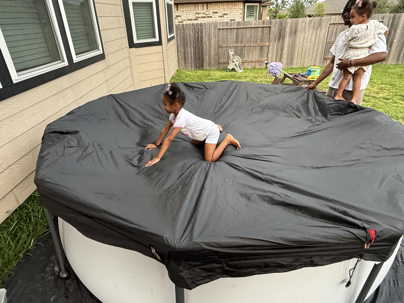 QH.HOME 18ft Winter Pool Cover,Windproof Patented Ratchet&Heavy Duty Fabric customer photo 1