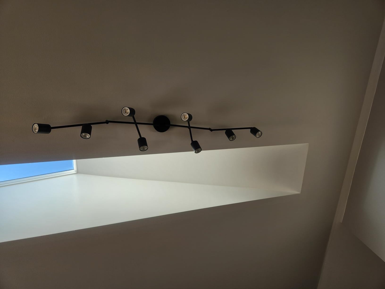 AUQUEE 8 Light Track Lighting Fixtures Ceiling, Matte Black Kichen Track Lighting Fixtures, Rotatable Light Heads, Adjustable Modern LED Track Lights for Kitchen/Hallway, No GU10 Bulb customer photo 2