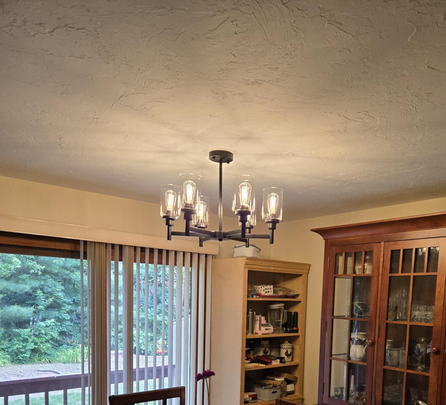 Black Farmhouse Chandeliers for Dining Room Light Fixtures Over Table customer photo 2