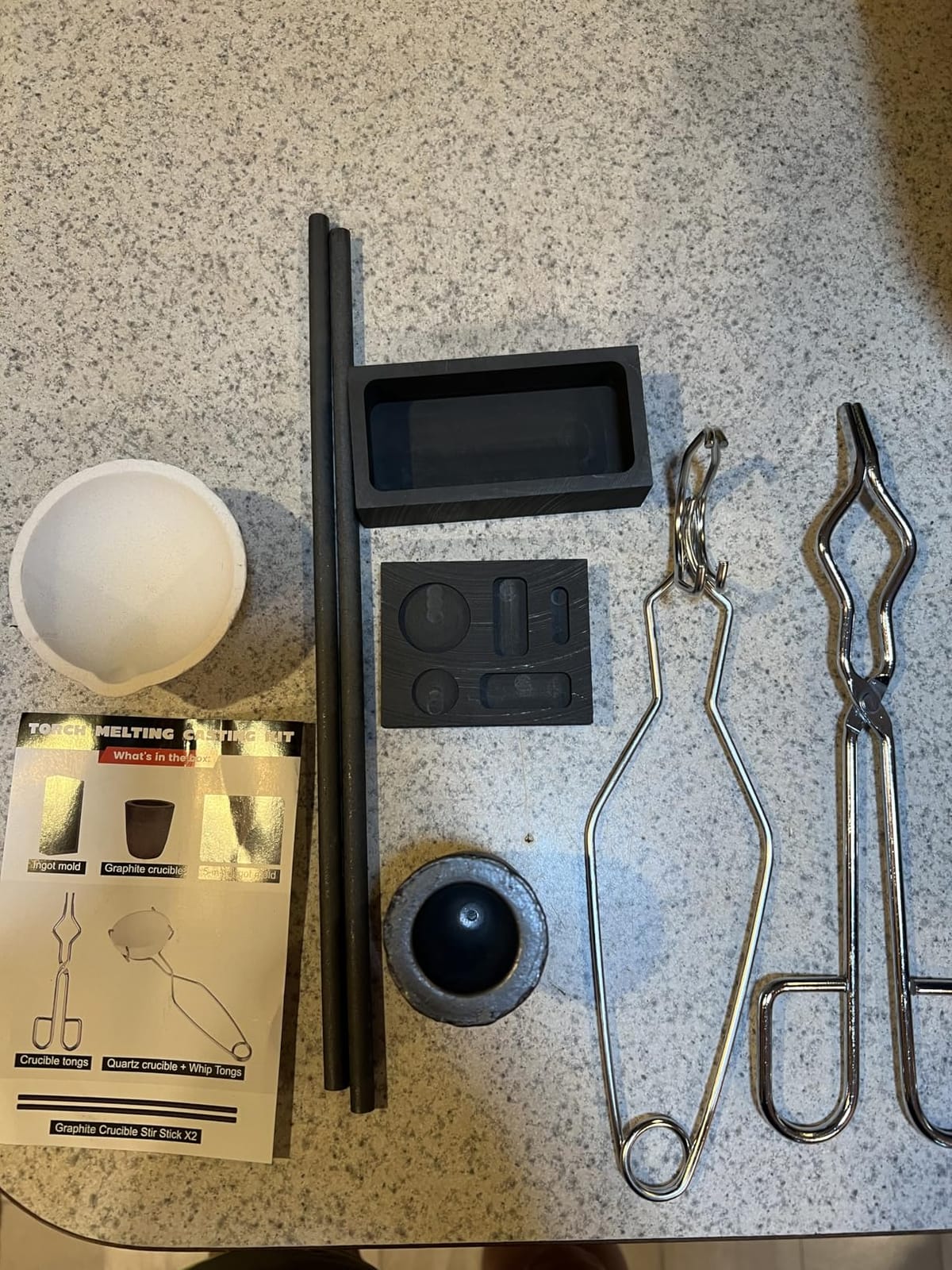 Nelyrho 8-in-1 Metal Casting Kit, Graphite Crucible Set for Melting Metals customer photo 2