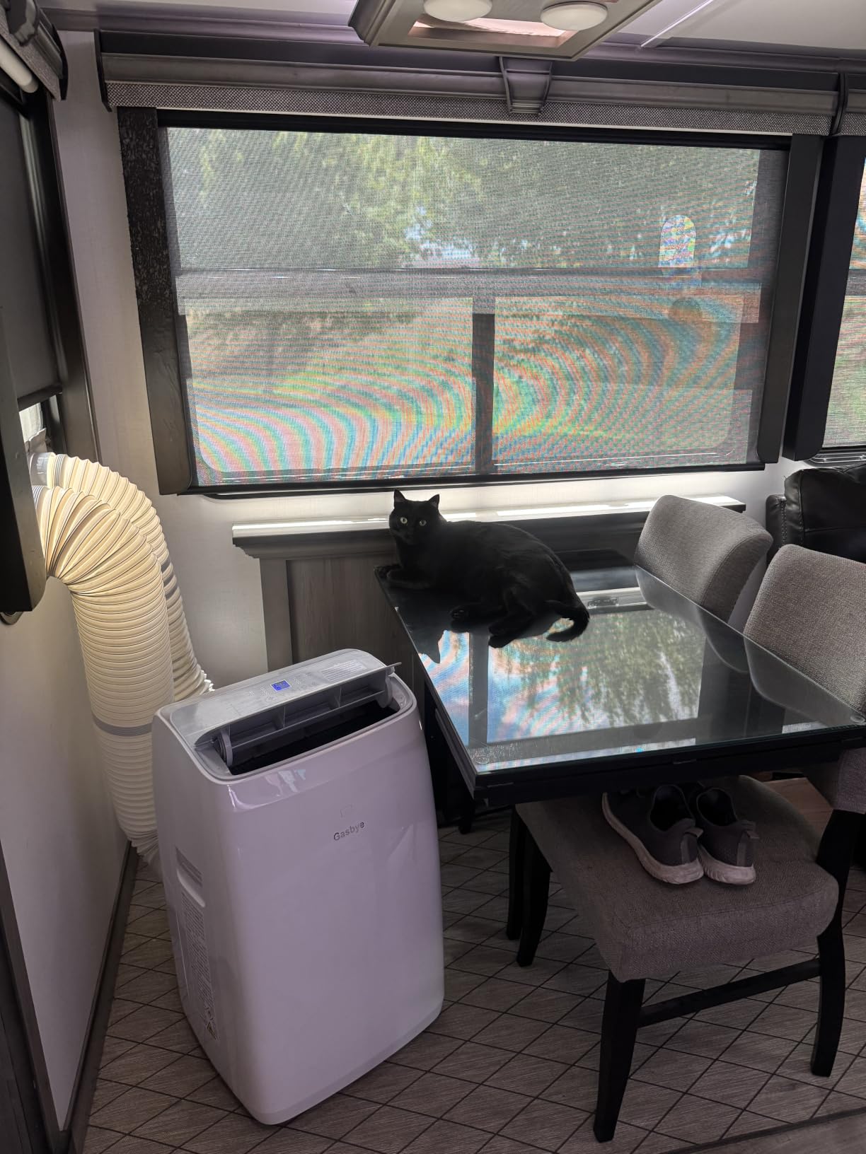 Gasbye Dual Hose Portable Air Conditioner, [2026 Upgraded] Full DC Inverter Compressor, Energy-Saving 13.6 CEER, Low Noise (45dB), Cools Room up to 500 Sq.Ft., Backlit Remote Control, 14,000BTU, White customer photo 1