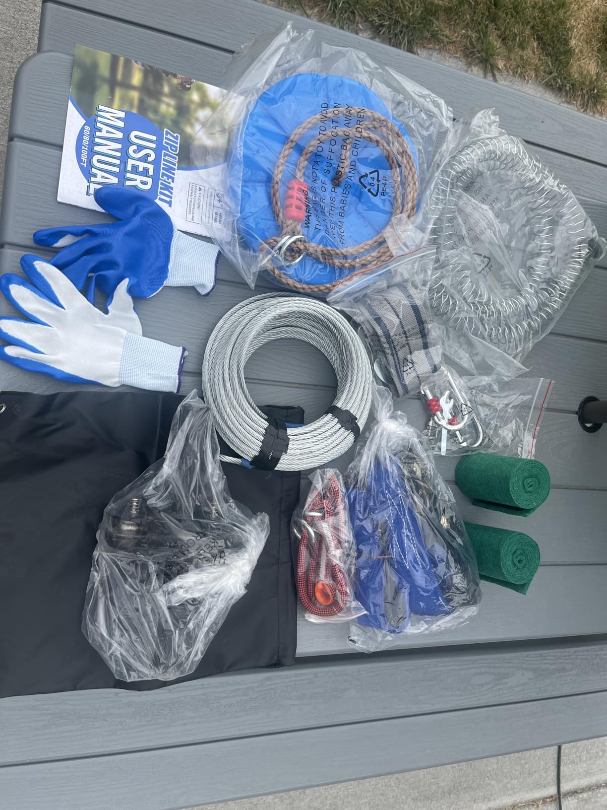 FAHKNS Zipline for Backyard Kids and Adults: 200FT Zipline Kit Outdoor customer photo 1