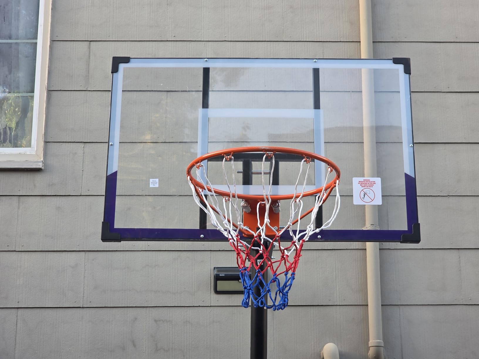 TONBUX Basketball Hoop Outdoor 44/48/54 Inch Shatterproof PC Backboard customer photo 2