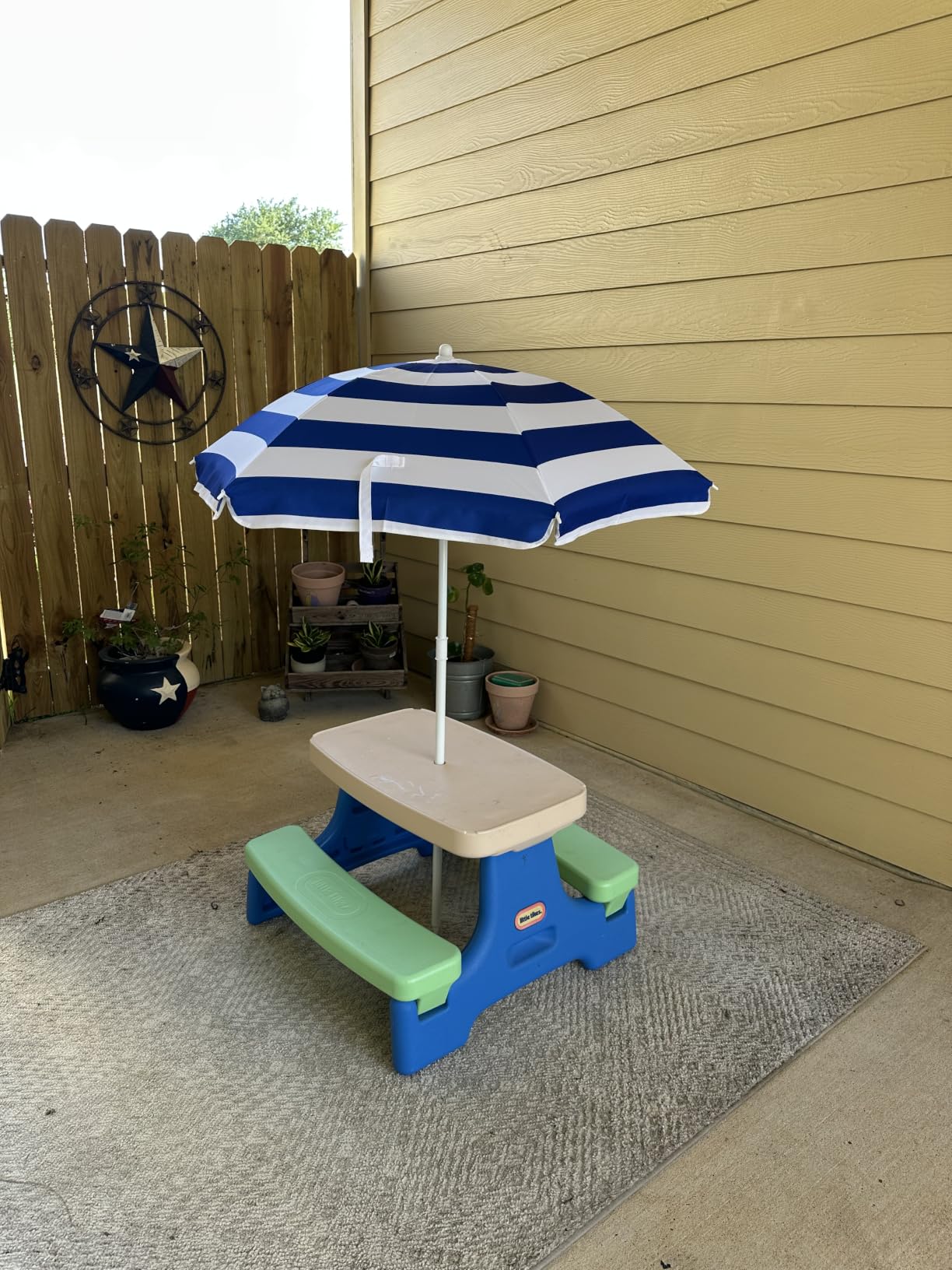 Beach Umbrella for Kids Water Table & Picnic Table Shade, Heavy-Duty Children's Portable Outdoor Umbrella, 47 Inch UV Protection for Sand Play, Camping, Garden and Beach customer photo 2