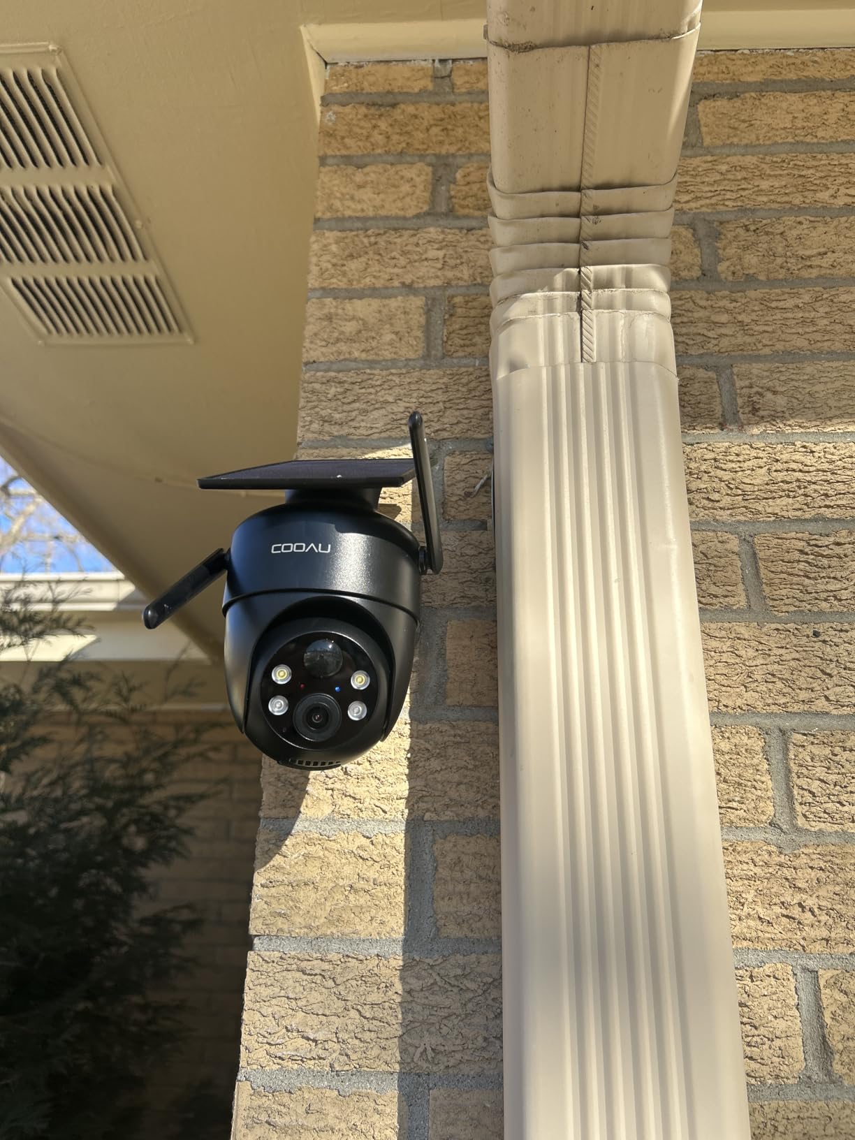 COOAU Solar Security Cameras Wireless Outdoor, 2K 360° Home Surveillance customer photo 2