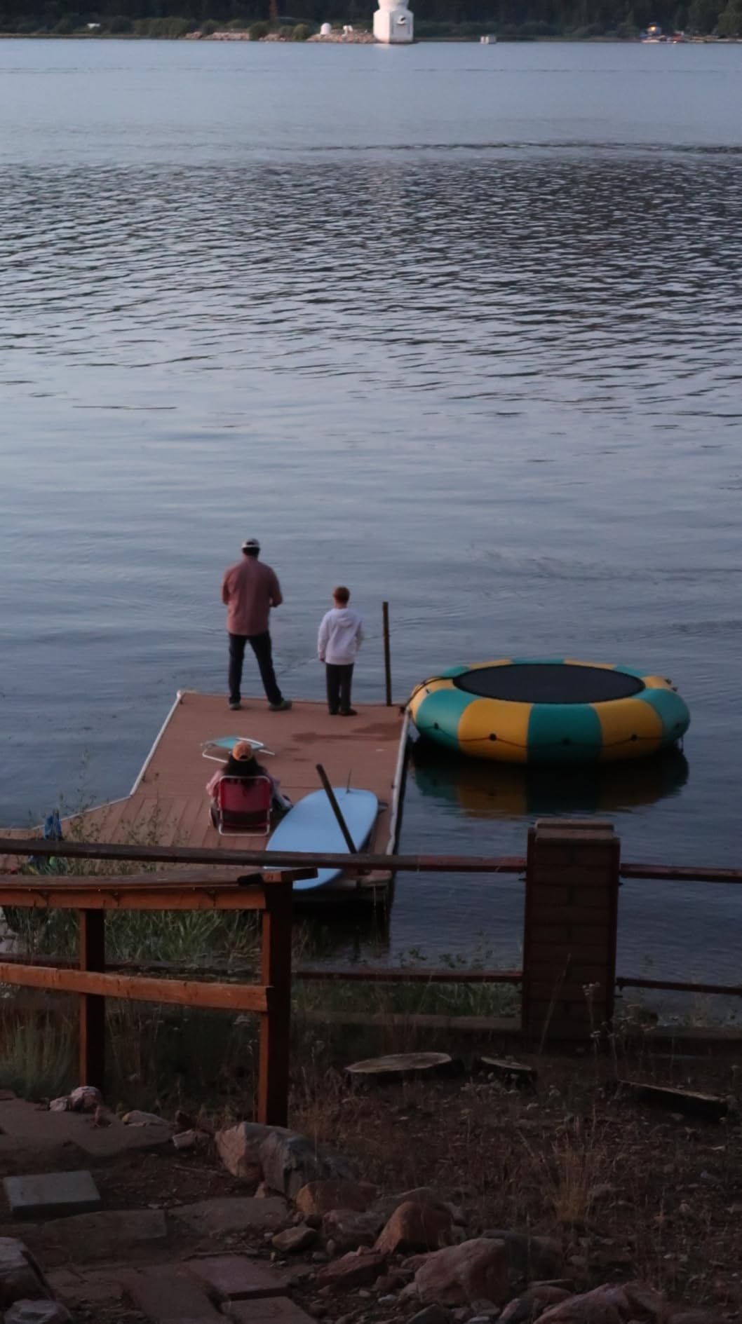 6FT/10FT12FT/15FT Inflatable Water Trampoline, Recreational Water Bouncer, Adults Youth Floating Rebounder with 4-Step Ladder, Portable Bounce Swim Platform for Pool, Lake, Water Sports customer photo 1