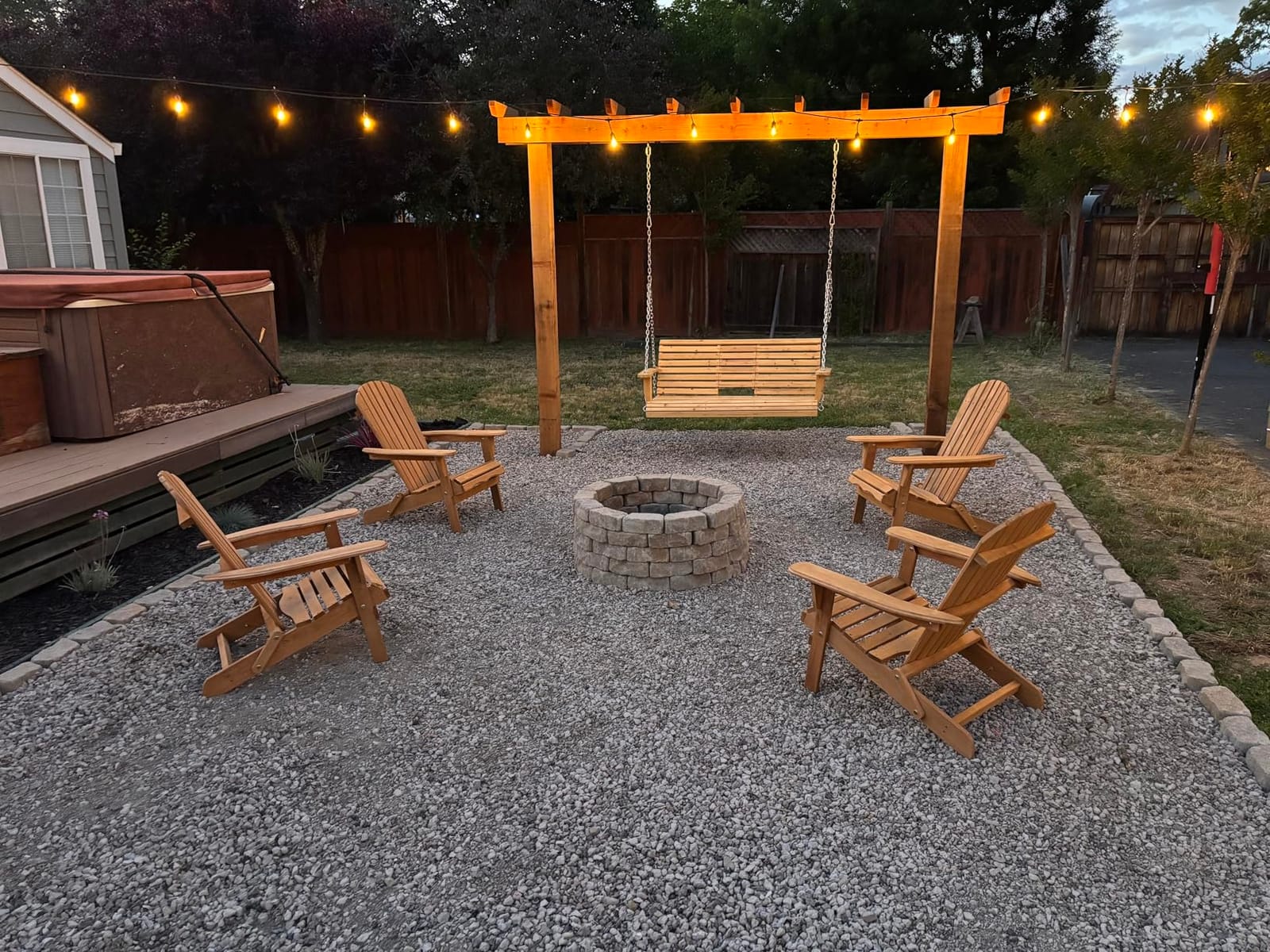 SoliWood Outdoor Wooden Folding Adirondack Chair Set of 4 with Pre-Assembled BackRest, Wood Patio Chair for Garden Backyard Porch Pool Deck Firepit customer photo 1