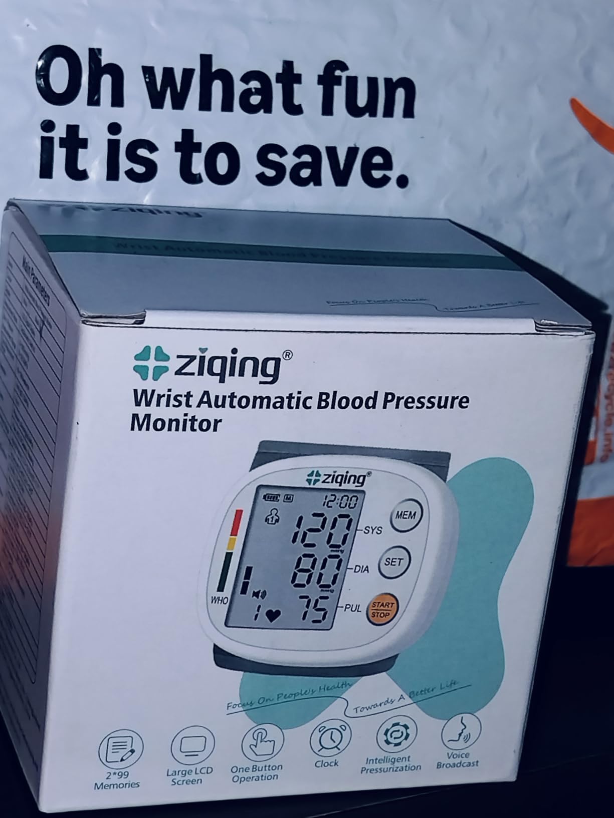 GUAEVER Wrist Blood Pressure Monitor for Home Use, Rechargeable Bp Machine customer photo 1