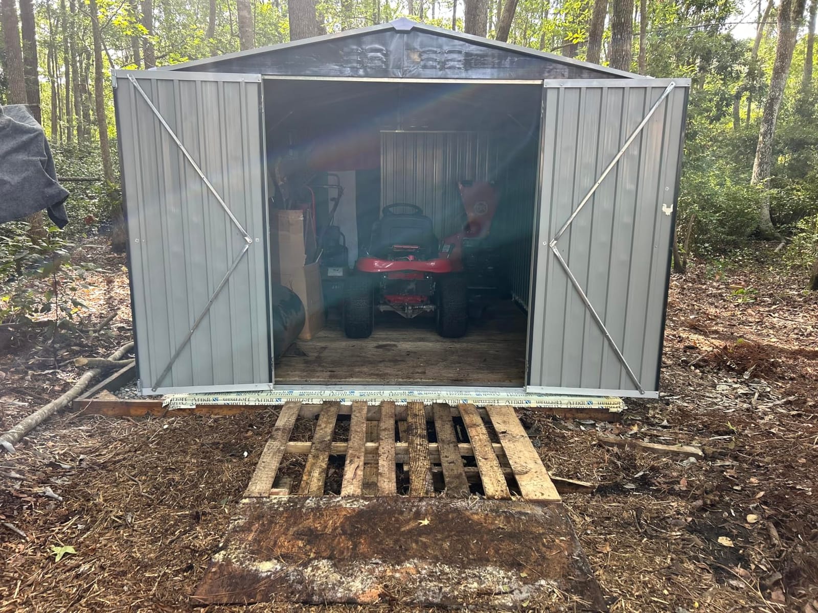 Polar Aurora 8 x 12 FT Outdoor Storage Shed | Metal Garden Shed with Updated Frame Structure, Tool Sheds for Backyard Garden Patio Lawn Black customer photo 2