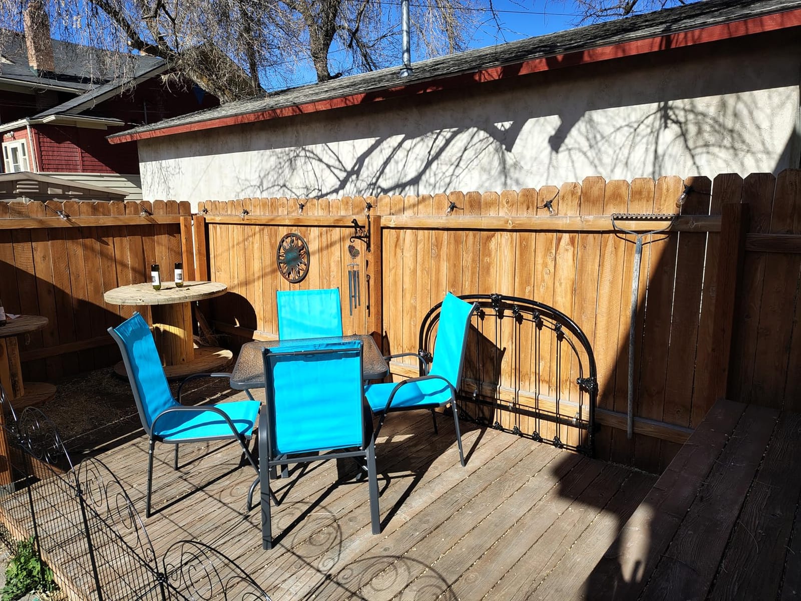 Arlopu 5 Pieces Outdoor Patio Dining Set, Glass Table and Textilene Chair customer photo 1