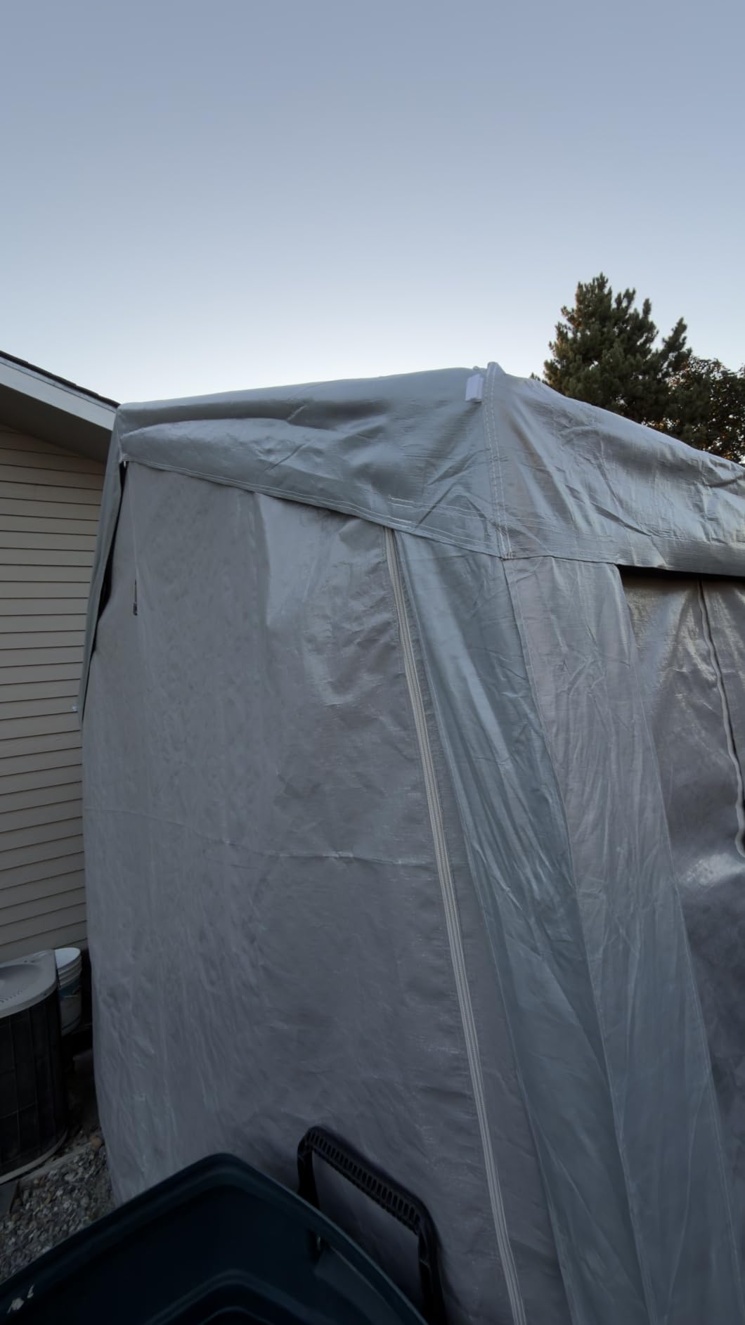 VEVOR 12x20 FT Heavy Duty Carport, Portable Car Canopy with Removable Sidewalls and Door, Outdoor Car Shelter, UV-Resistant, Water-Resistant, All-Season Car Shelter for Cars, Boats, and Equipment customer photo 1