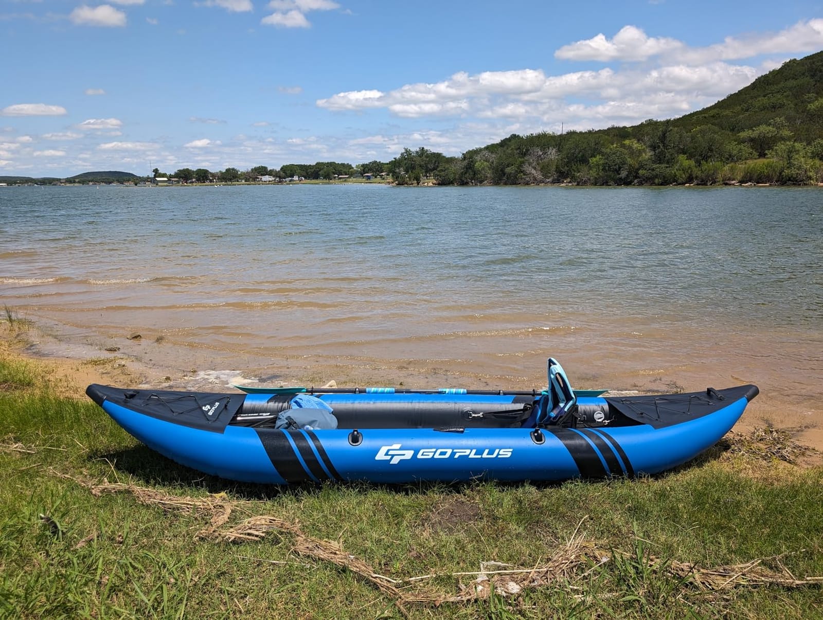 Goplus Tandem Inflatable Kayak, 12.5FT 2-Person Kayak Set for Adults customer photo 2