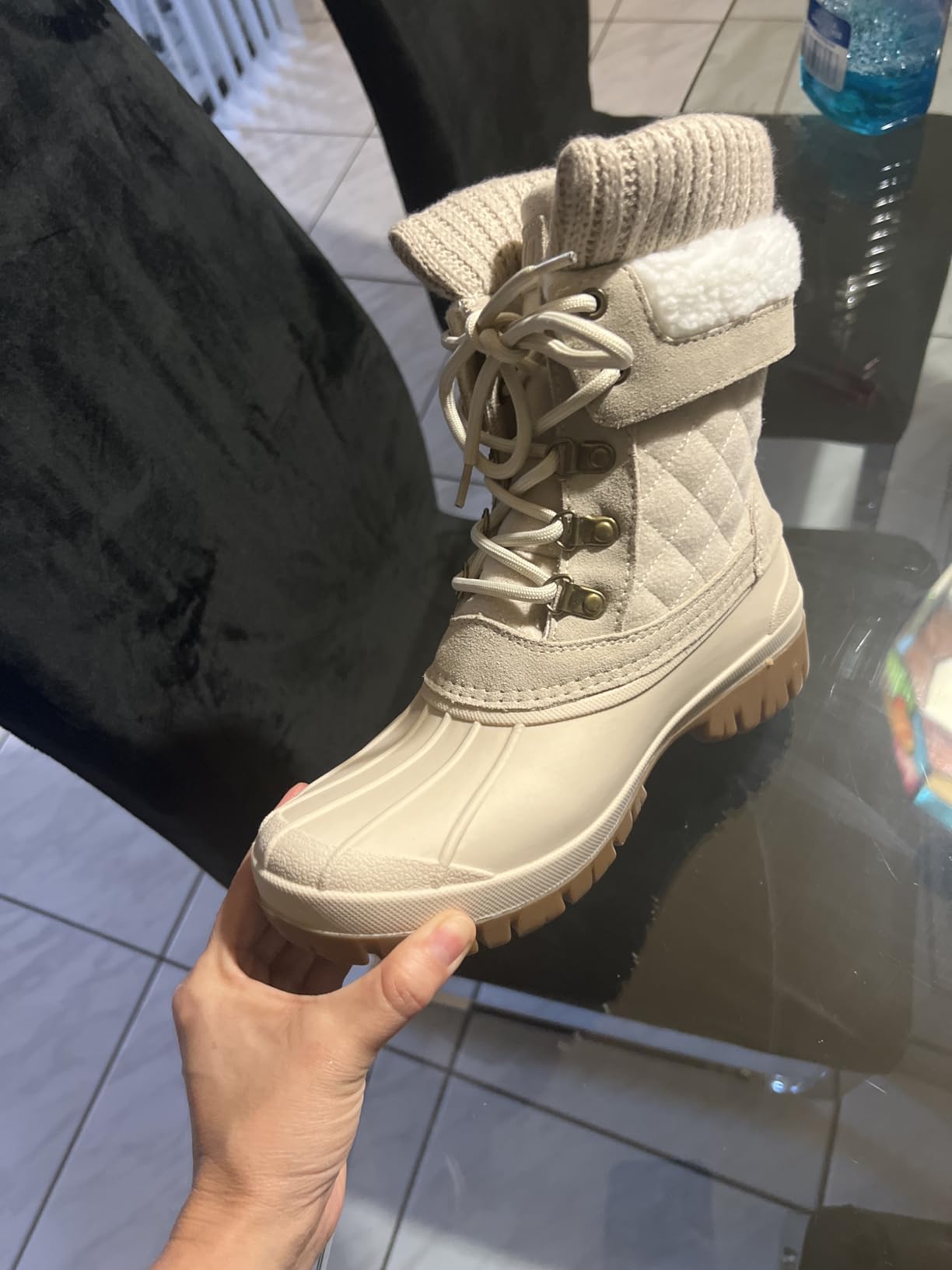 STQ Women's Duck Boots Waterproof Winter Snow Boot customer photo 2