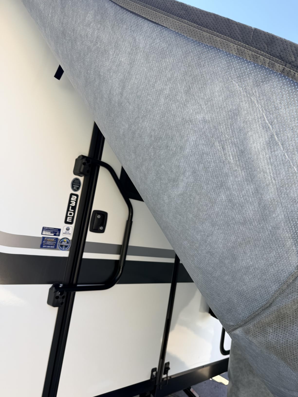Fonzier 7 Layers Heavy Duty RV Cover for Class A Trailer Fits 34-38FT | Water&Windproof RV Cover for Class A Motorhome Camper,Anti-UV, Rip-Stop, Weatherproof, with 2Pcs Extra Straps, Light Gray customer photo 2