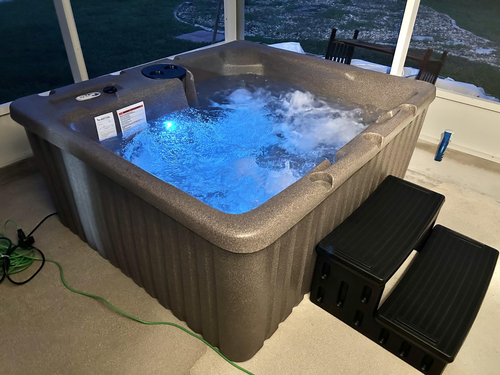 Hot Tub Steps, Non-Slip 2 Step Spa Stairs for Outdoor & Indoor, Gray customer photo 1