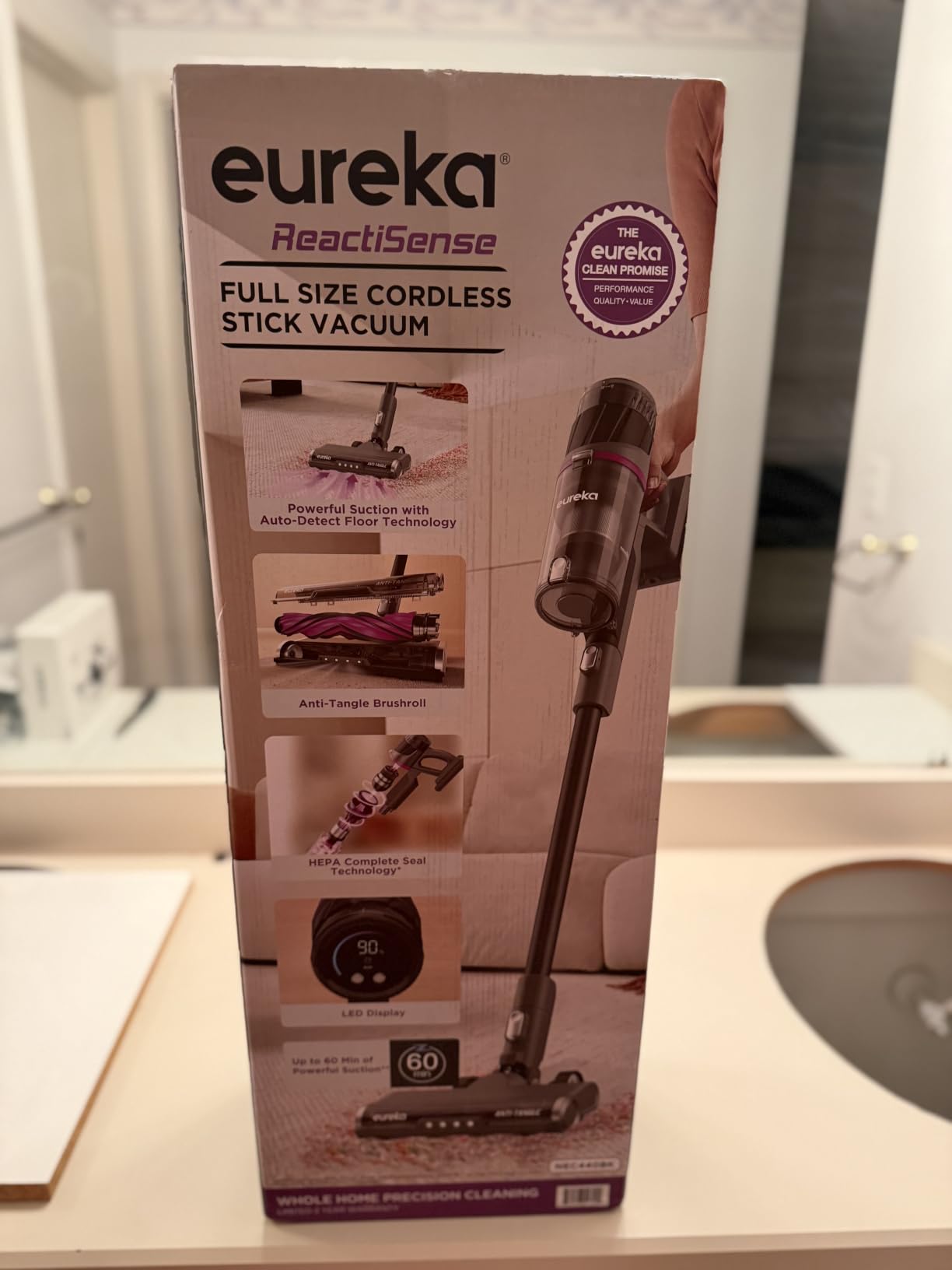 Eureka ReactiSense 350W Anti-Tangle Cordless Stick Vacuum, NEC440BK customer photo 2