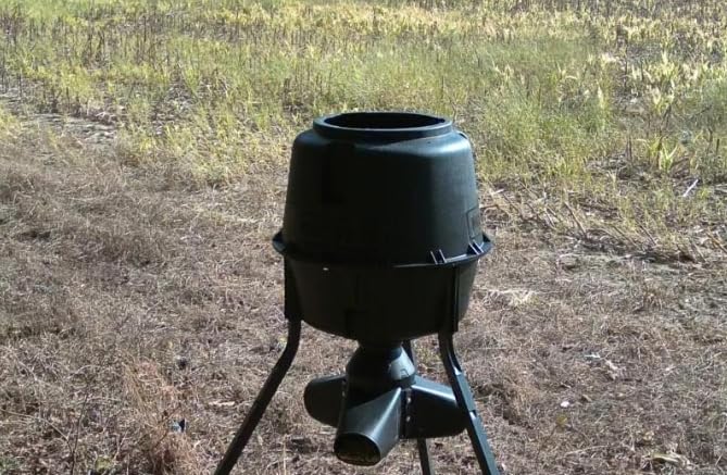 Moultrie Gravity Deer Feeder - Tripod Game Feeder - Easy Conversion Adapter - Protein Pellet Ready - Rugged No-Power Setup for Deer Management customer photo 1