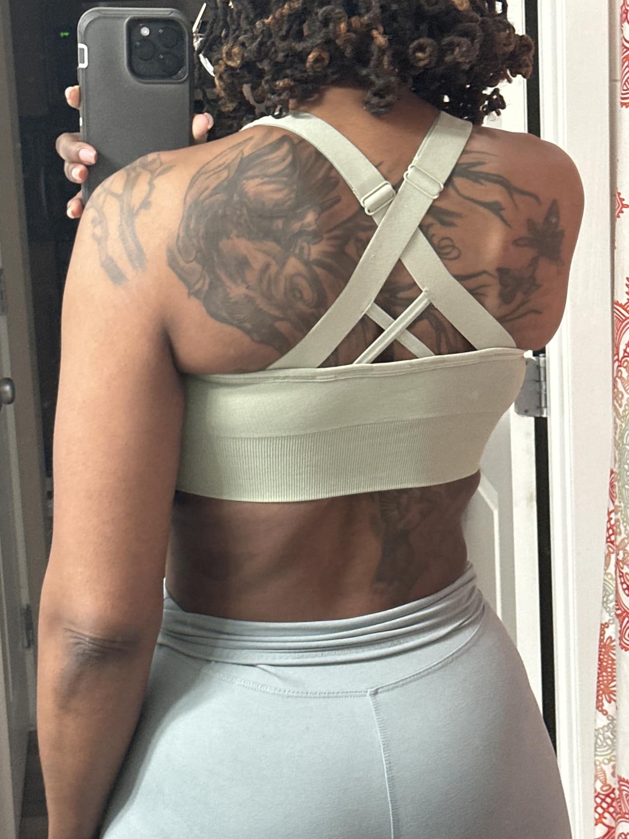 High Support Sports Bras for Women, Padded Criss Cross Seamless 3-5Pack | Removable Pads, Adjustable Straps, Plus Size, Big Bust, Full Coverage, 4-Way Stretch, Strappy Back, for Workout Yoga Exercise customer photo 2
