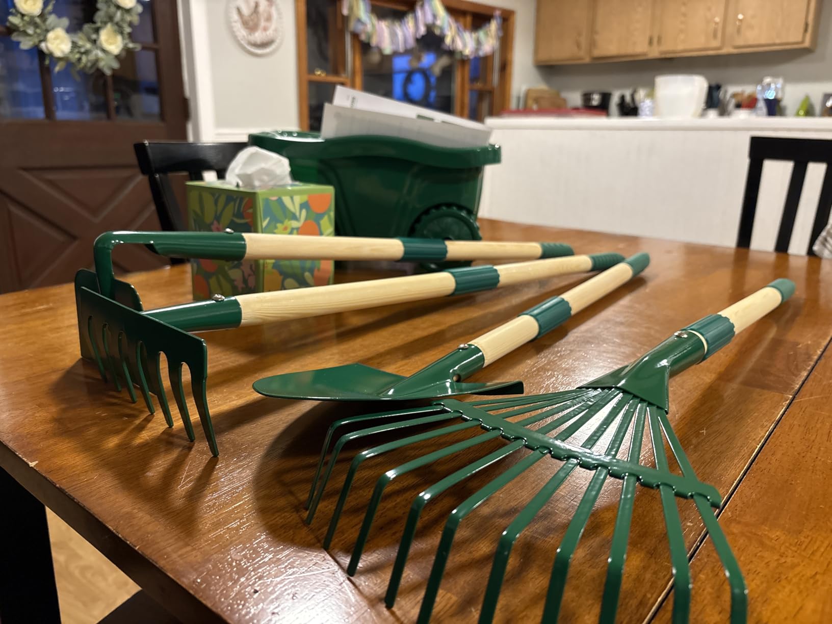 Duckura Kids Gardening Tools Set, Wheelbarrow Sets Outdoor Yard Toy Ages 3+ customer photo 2