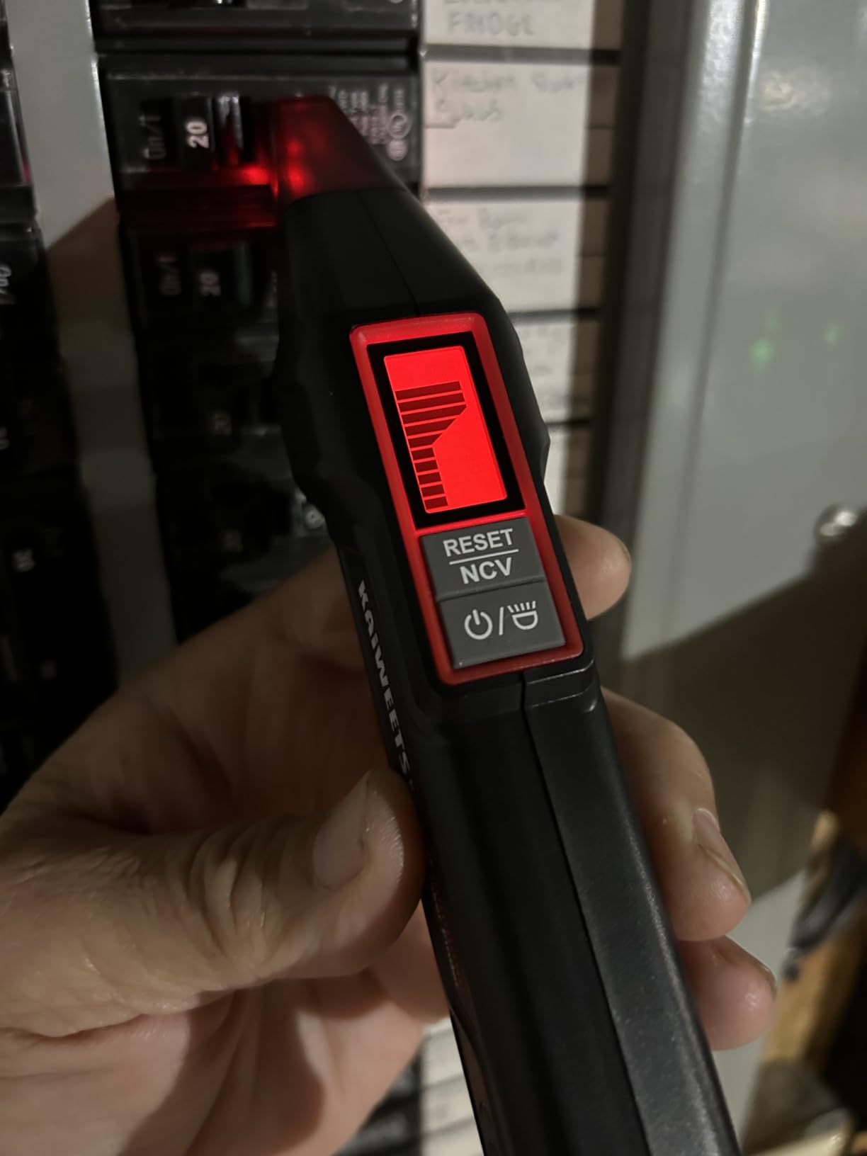 KAIWEETS Circuit Breaker Finder with LCD Display, GFCI Outlet Tester, Electrical Circuit Tracer Tool with NCV Test & Flashlight, Includes Carrying Case and Adapters- KT301P customer photo 2
