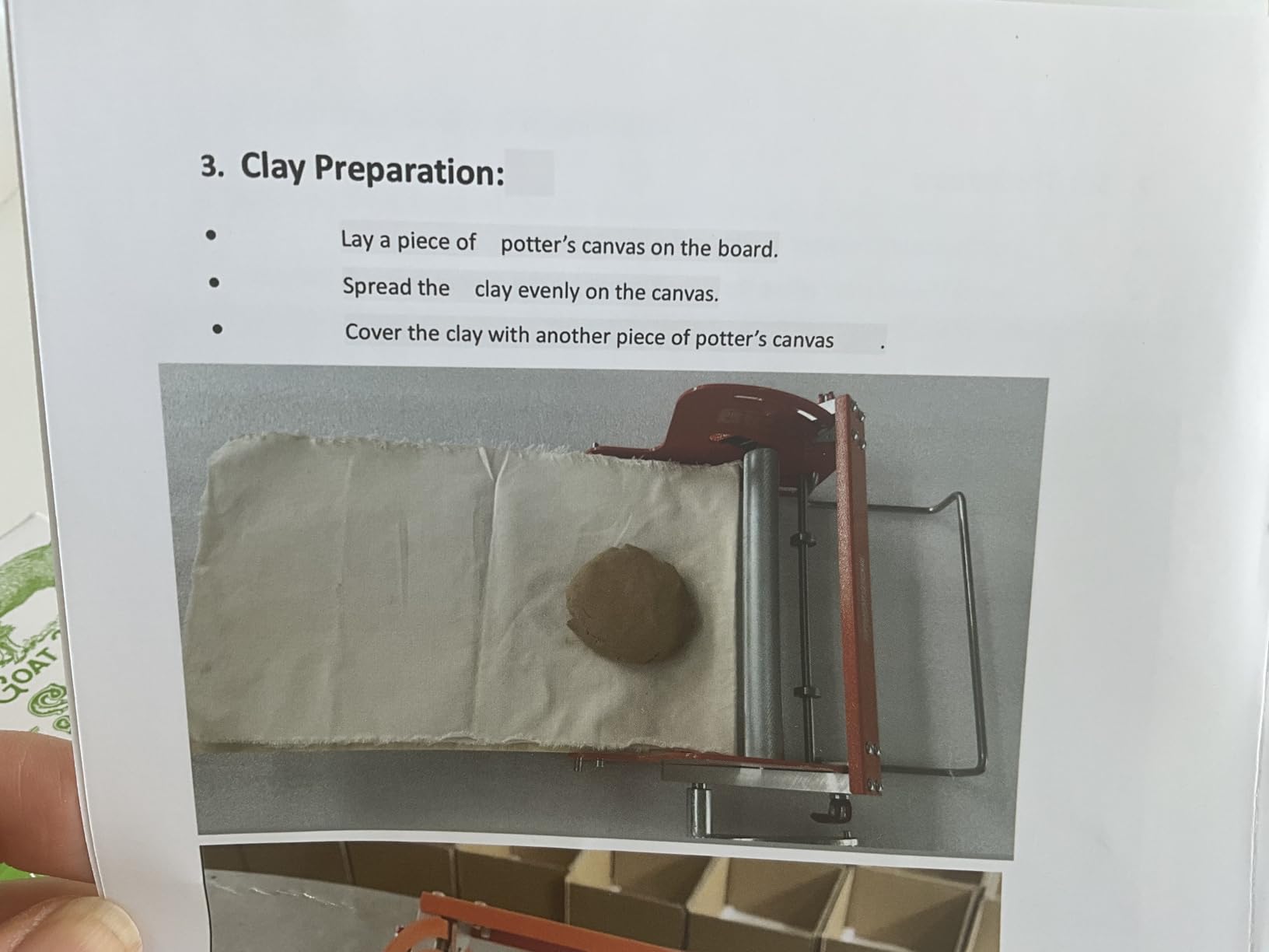 Hand cranked Ceramic Slab Machine, Slab Roller for Clay Pottery, Manual Ceramic Clay Press Slab Machine. customer photo 2