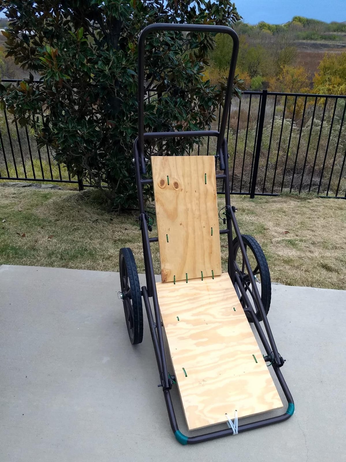 Goplus Folding Deer Cart, 550 LBS Adjustable Game Cart with 20 Inch Big Wheels, Heavy Duty Cargo Carrier, 2-in-1 Deer Hauler for Luggage, Firewood, Animal customer photo 1