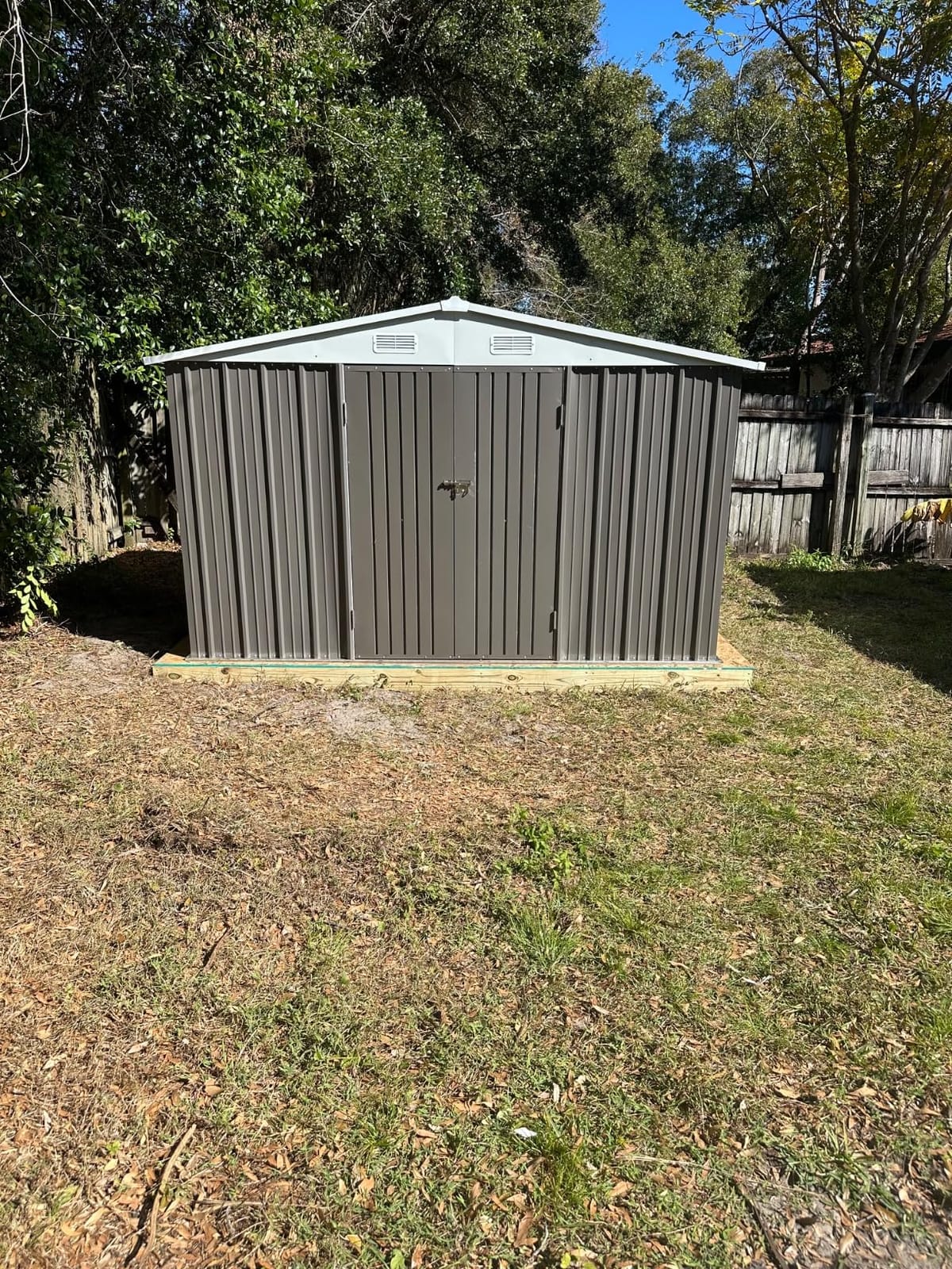 Devoko 8x6 FT Outdoor Storage Shed, Brown customer photo 2
