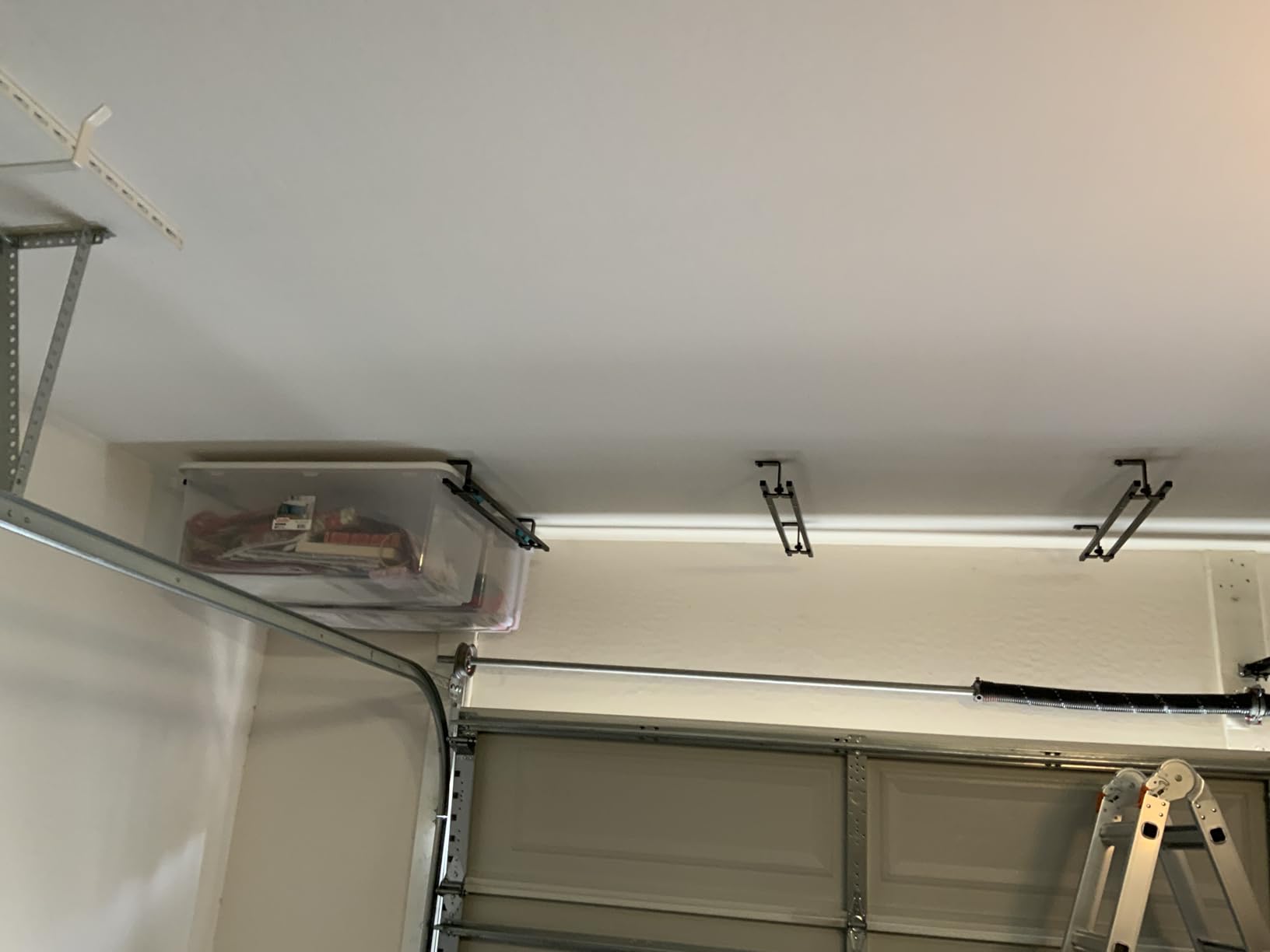 StoreYourBoard Ceiling Tote Storage Rails, Capacity for 8 Bins, Hold 400 lb customer photo 1