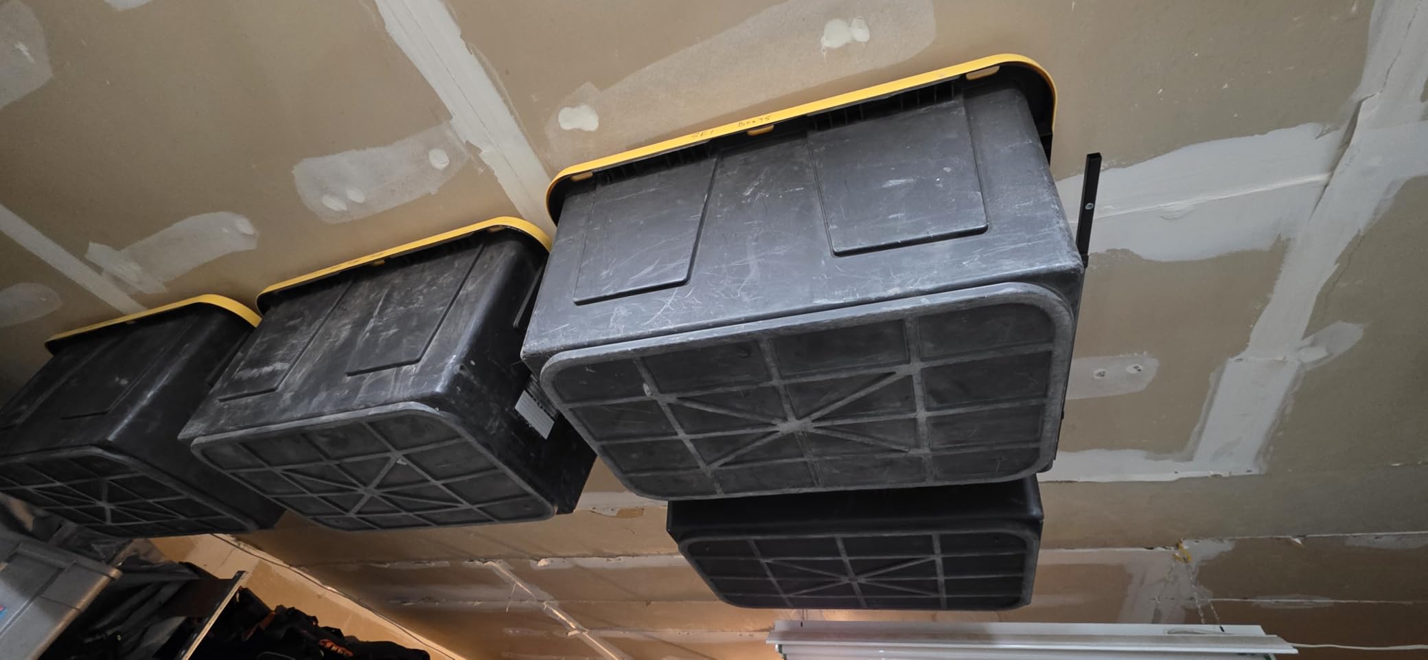 StoreYourBoard Ceiling Tote Storage Rails, Capacity for 8 Bins, Hold 400 lb customer photo 2