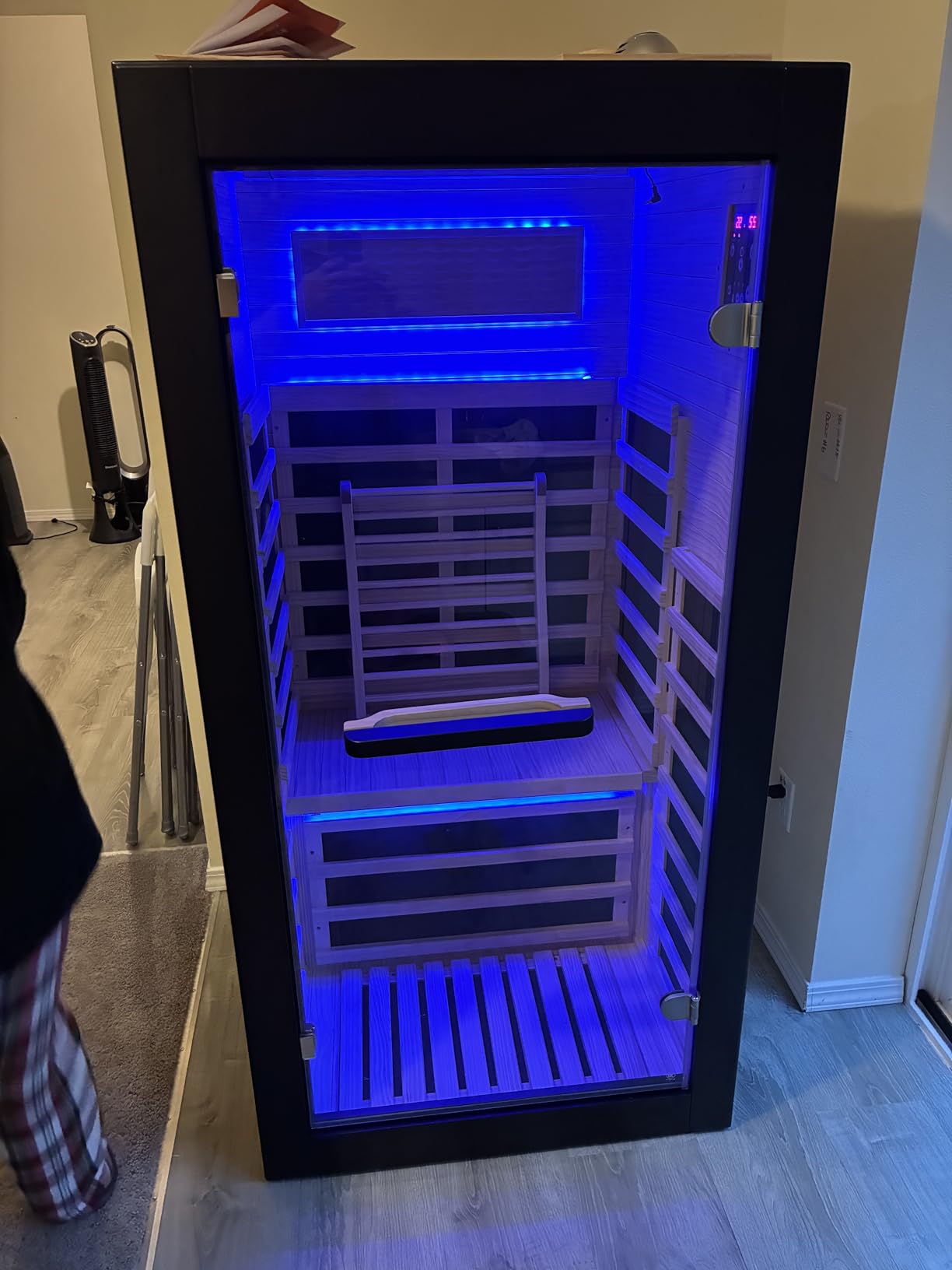 OUTEXER Infrared Sauna Home Sauna Spa Room Chilean Pine Wood 1200W 120v customer photo 2
