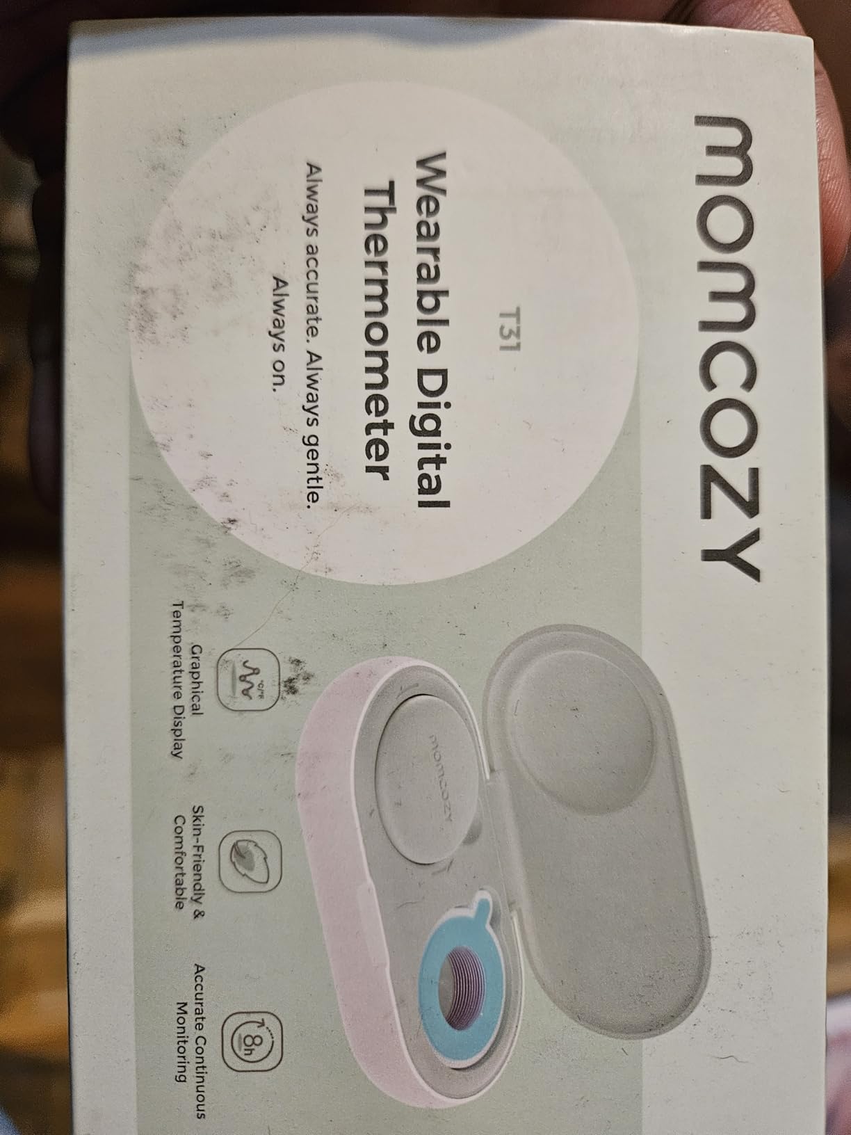Momcozy Wearable Digital Thermometer for Baby, Continuous App Monitoring customer photo 2